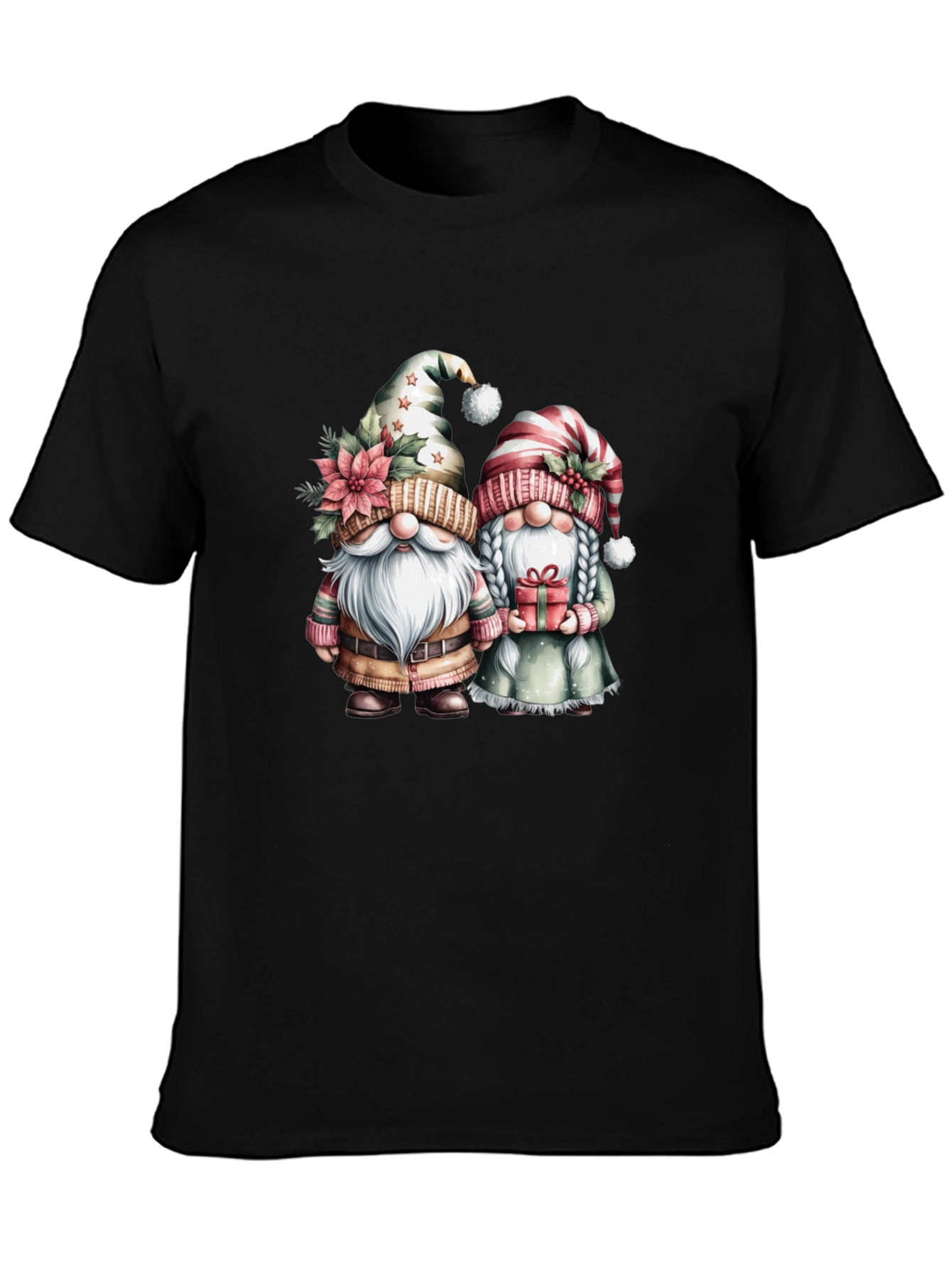 Festive Gnome Couple Graphic Tee