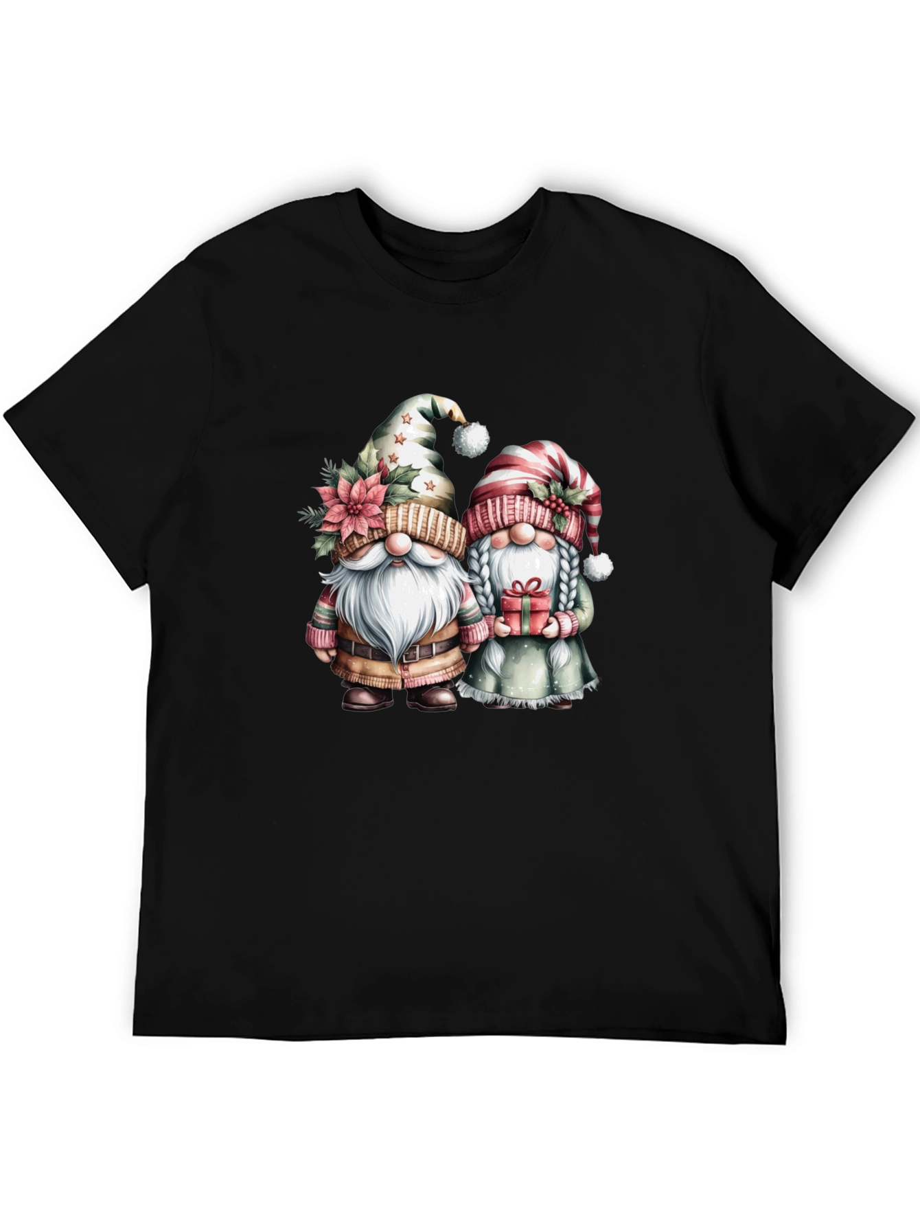 Festive Gnome Couple Graphic Tee