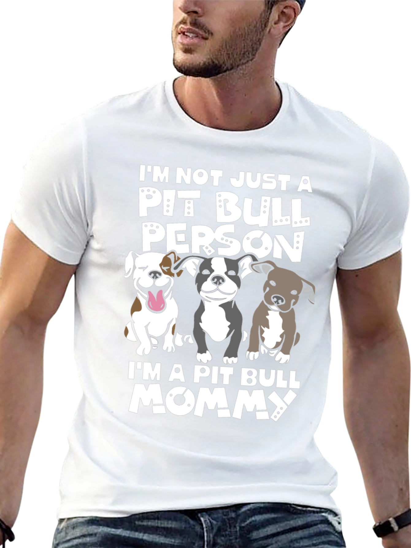 Pit Bull Mommy T-Shirt - Dog Lover Tee