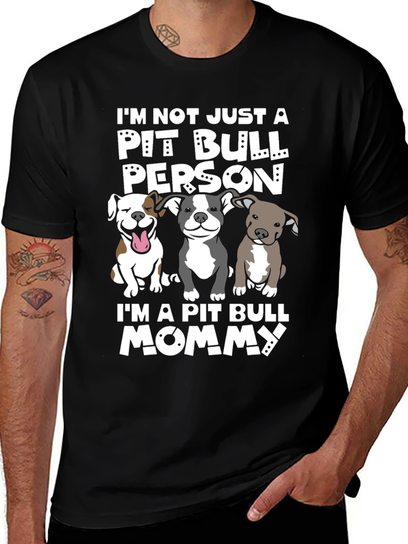 Pit Bull Mommy T-Shirt - Dog Lover Tee
