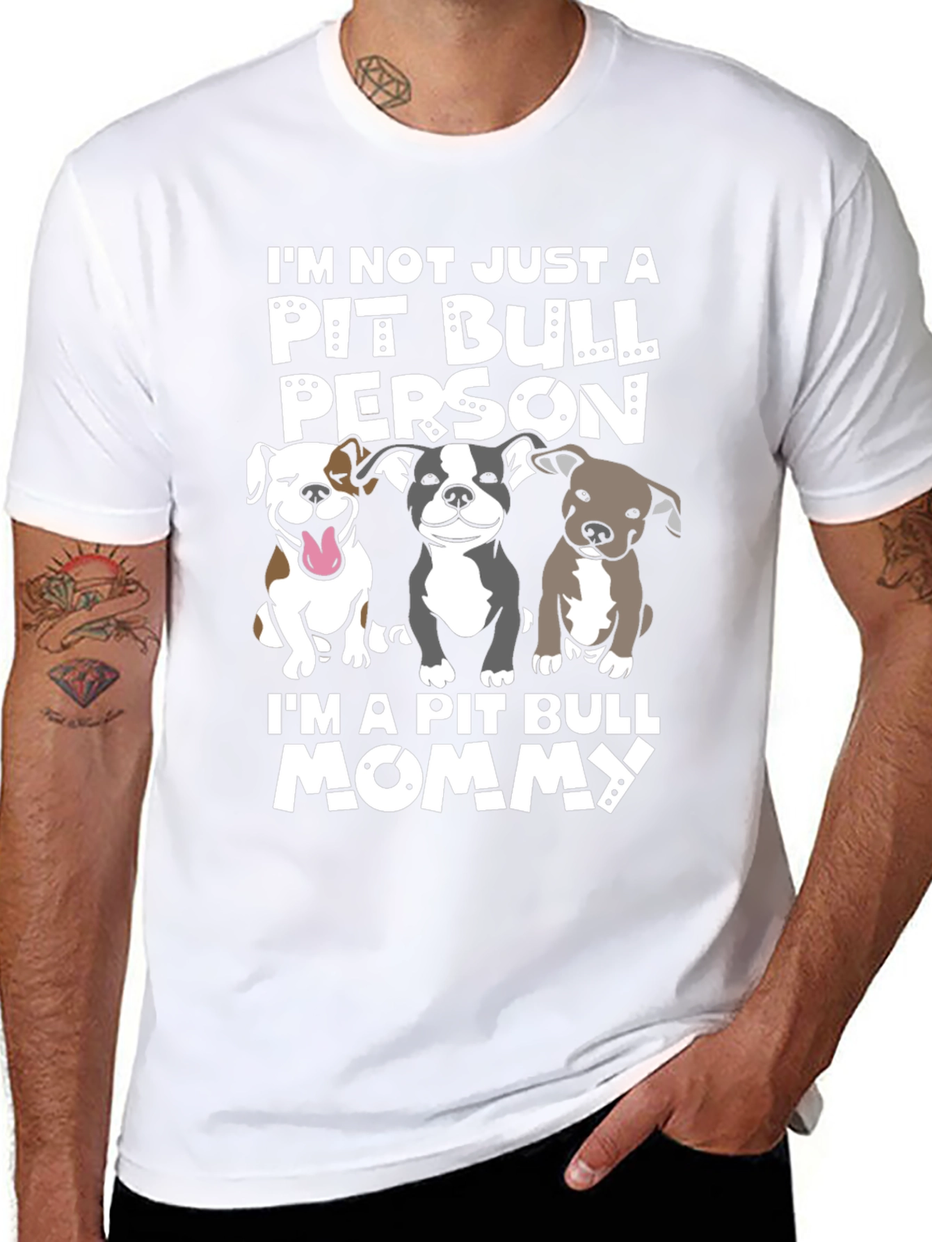 Pit Bull Mommy T-Shirt - Dog Lover Tee