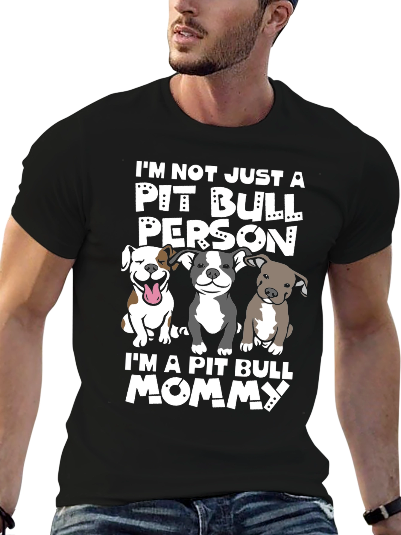 Pit Bull Mommy T-Shirt - Dog Lover Tee