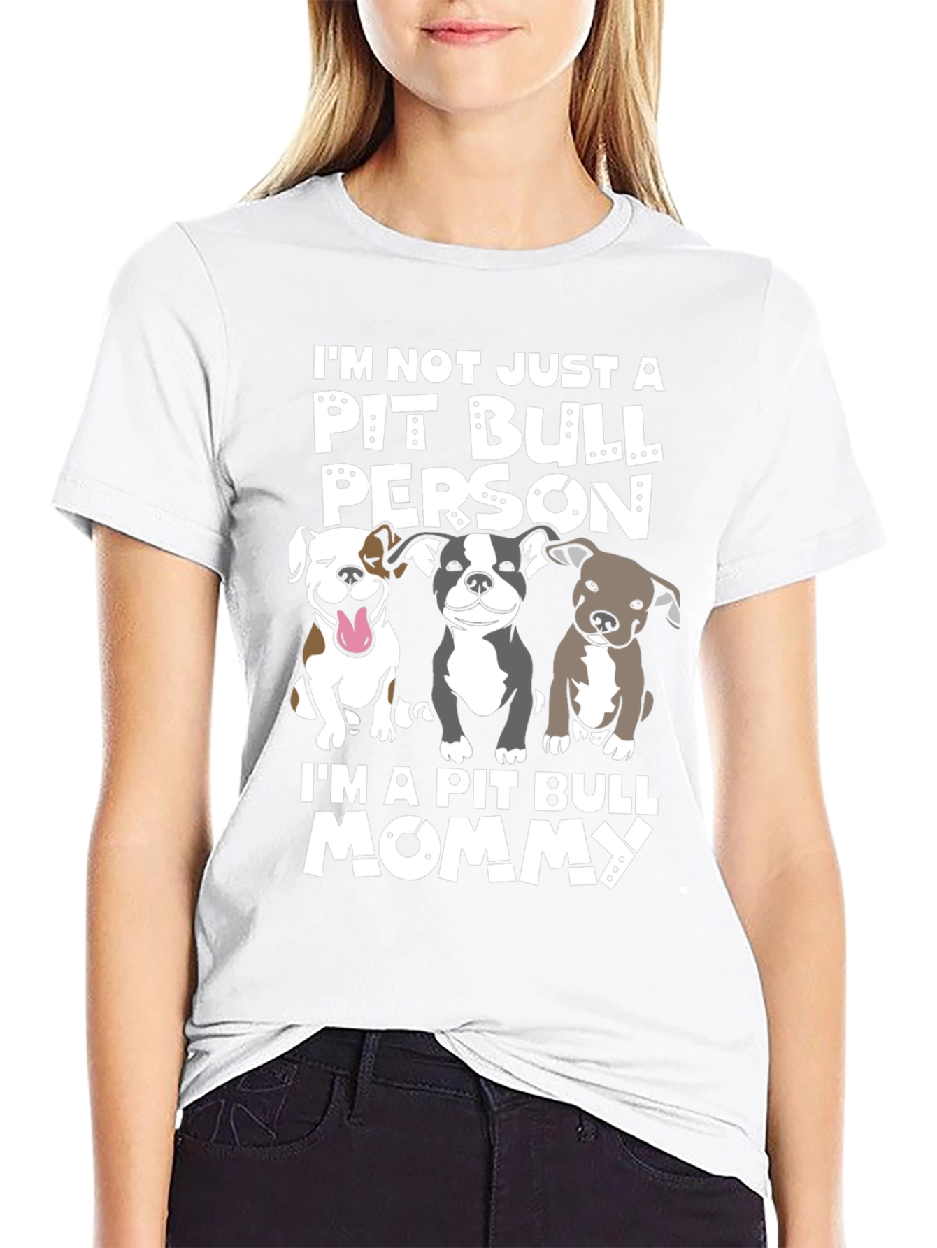 Pit Bull Mommy T-Shirt - Dog Lover Tee