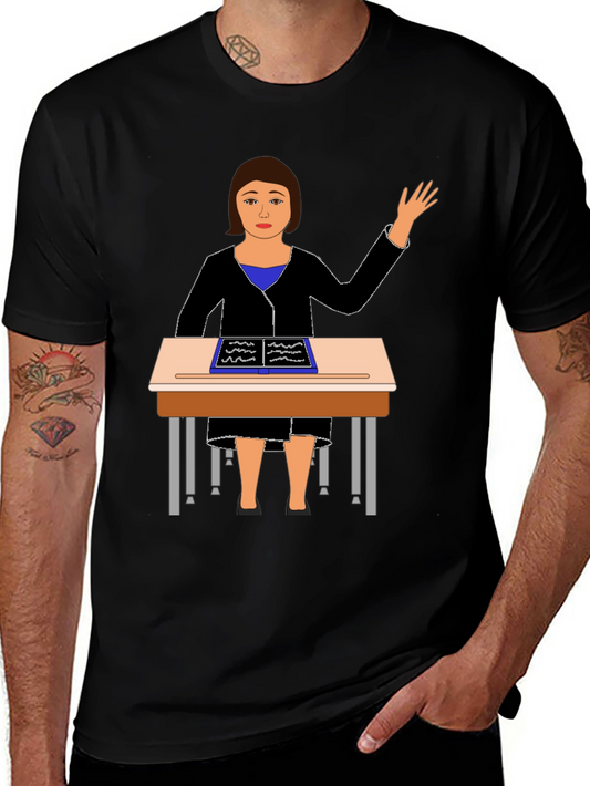 Teacher at Desk Graphic Tee