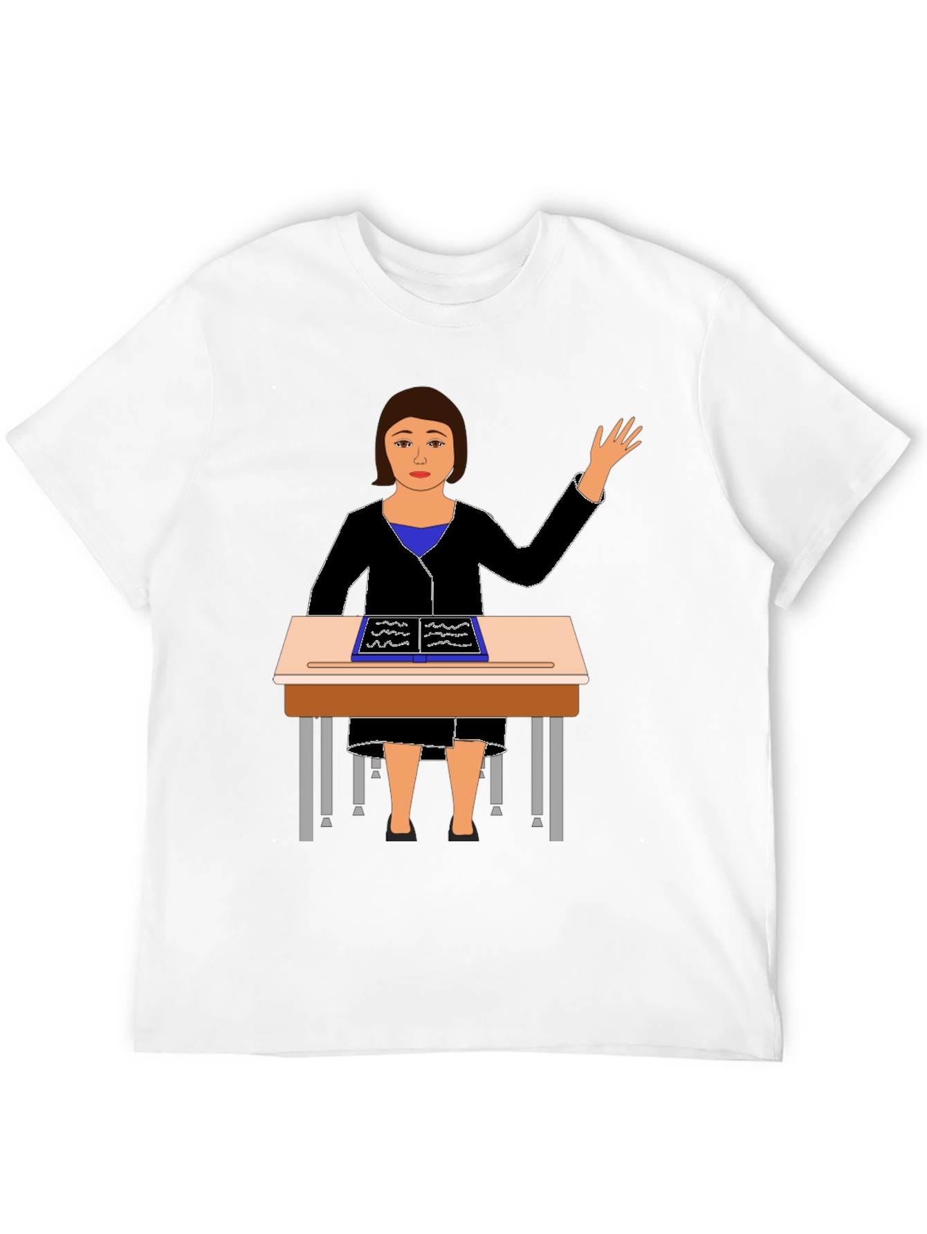 Teacher at Desk Graphic Tee