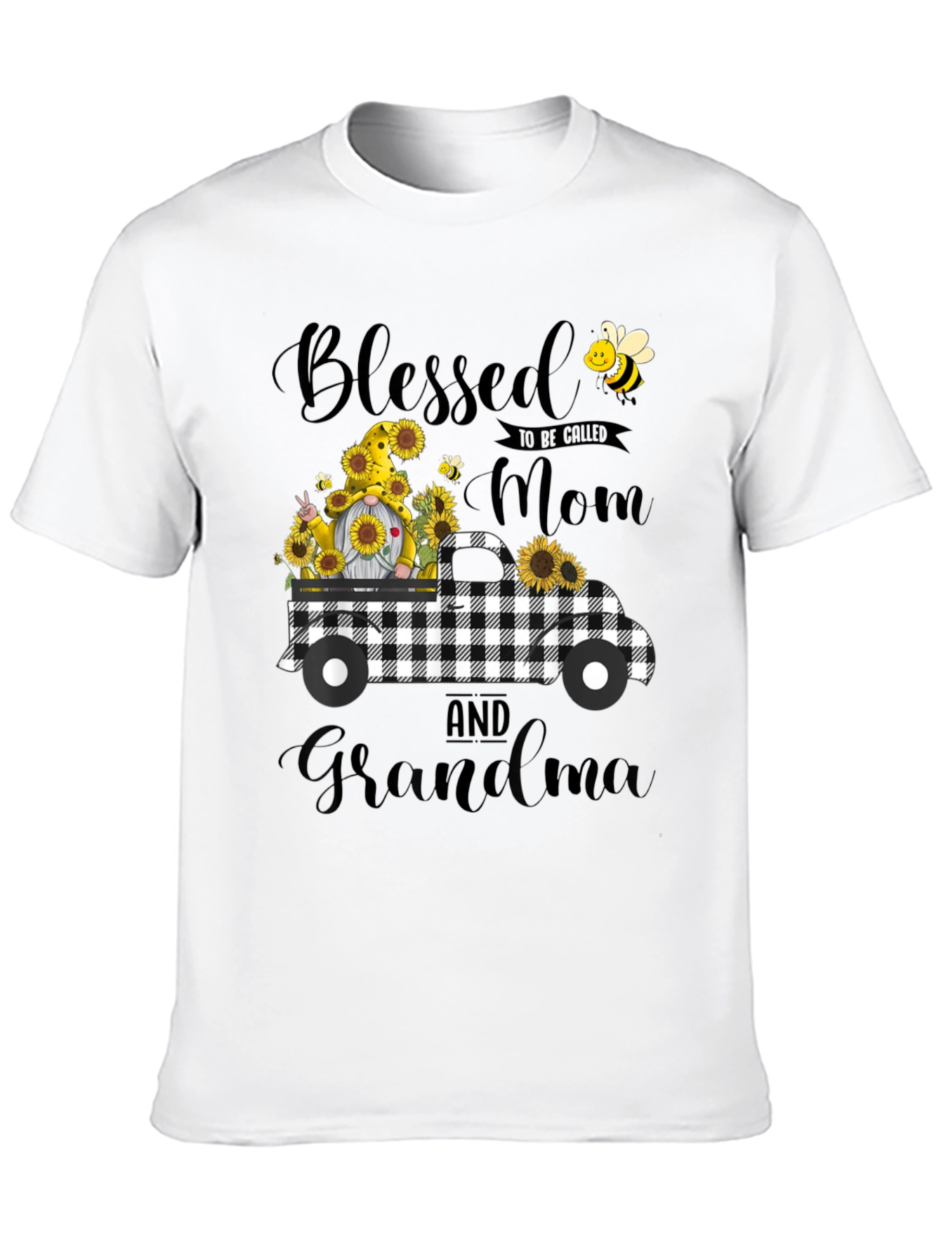Blessed Mom and Grandma Sunflower Truck T-Shirt