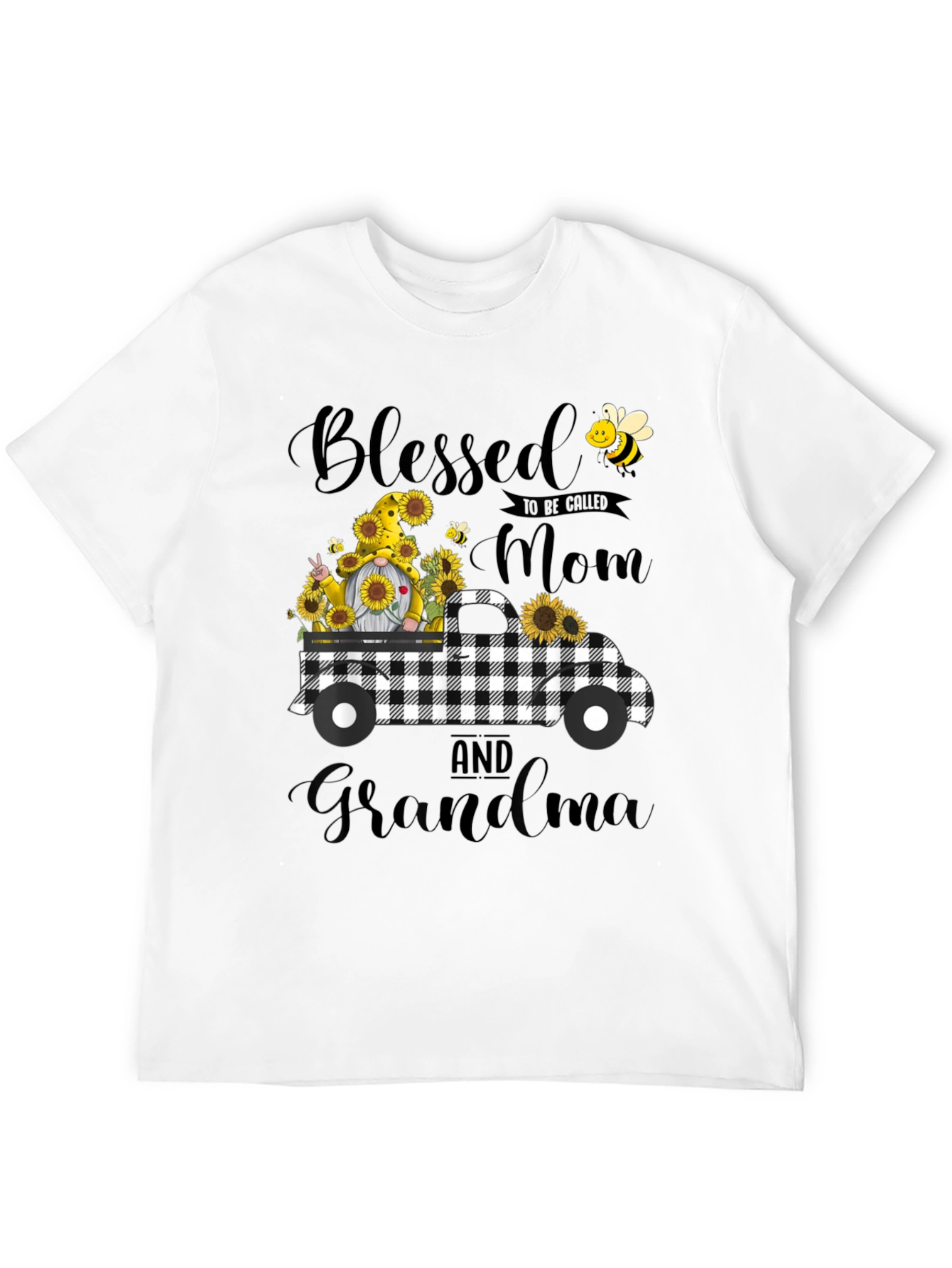 Blessed Mom and Grandma Sunflower Truck T-Shirt