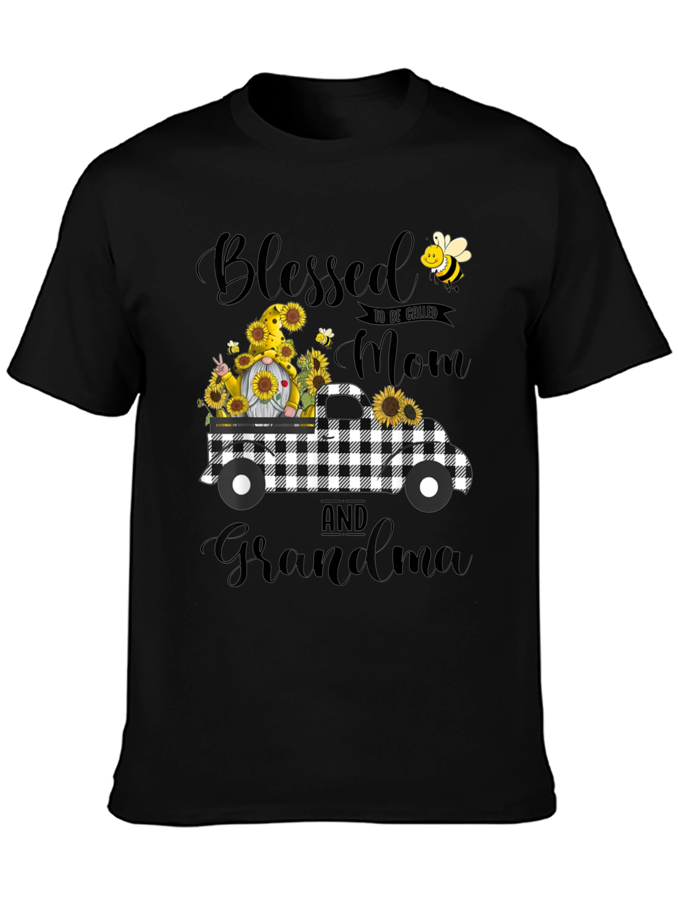 Blessed Mom and Grandma Sunflower Truck T-Shirt