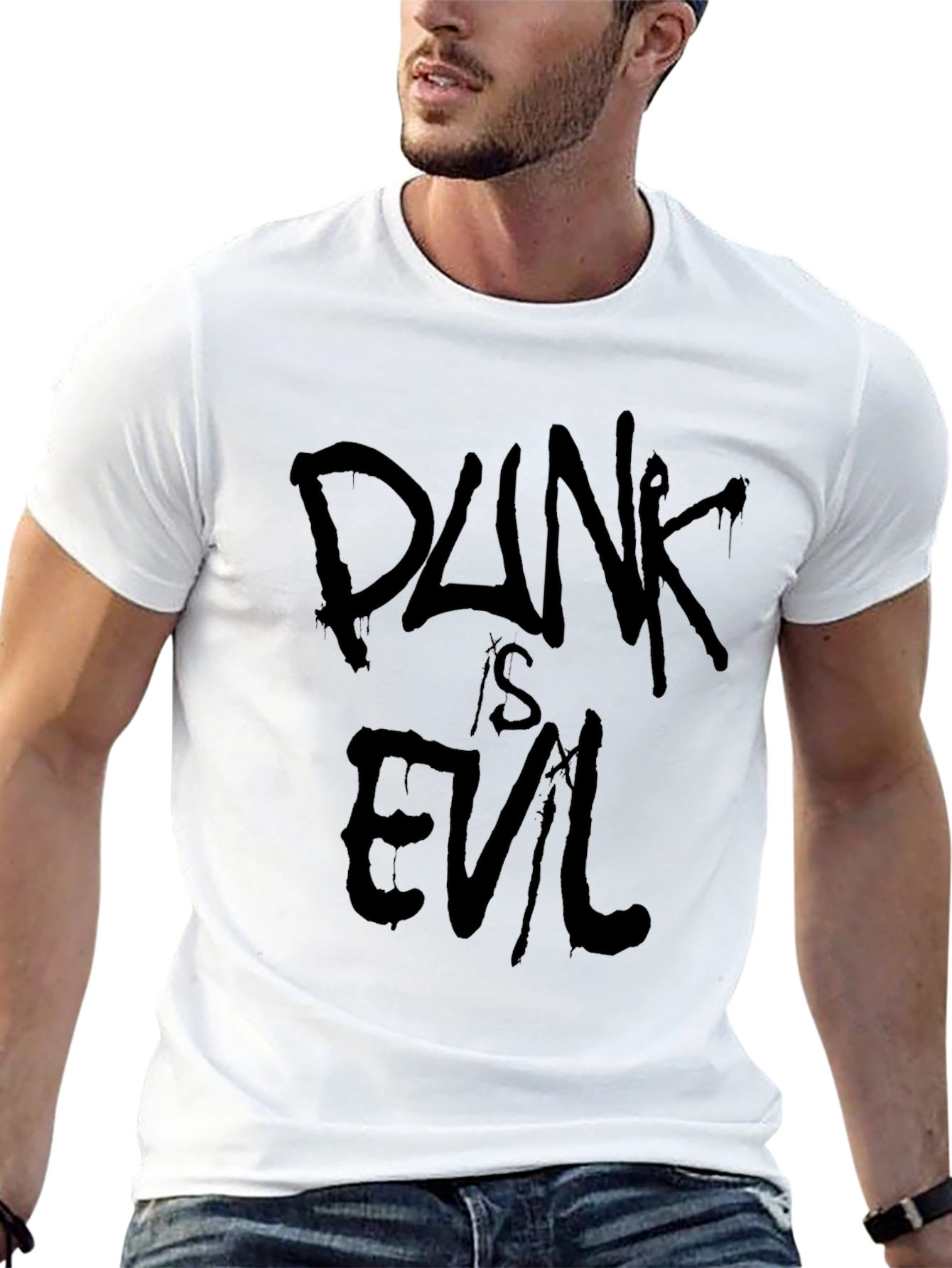 Punk is Evil Black Graphic Tee