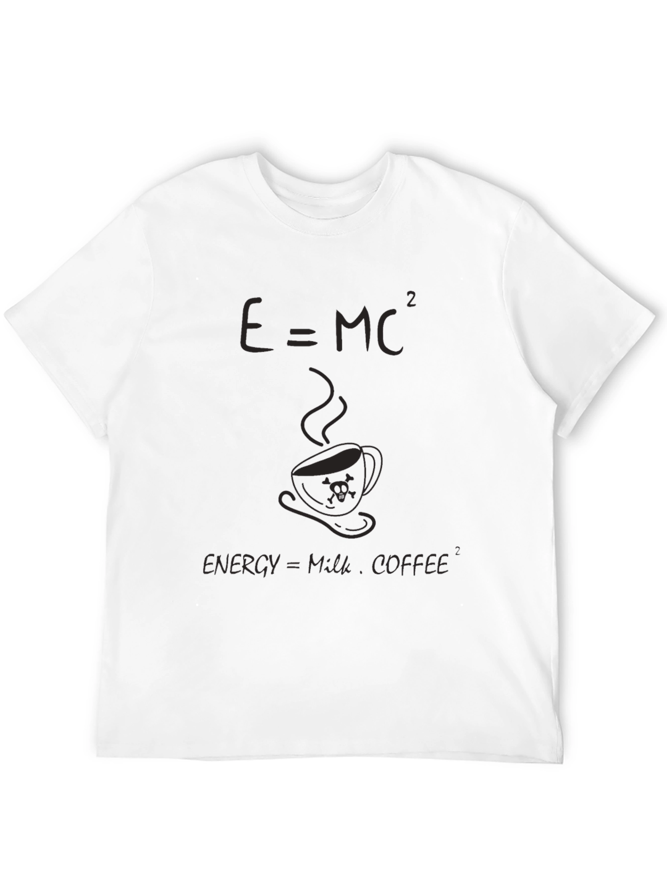 E=MC² Coffee T-Shirt - Energy=Milk Coffee Squared Tee