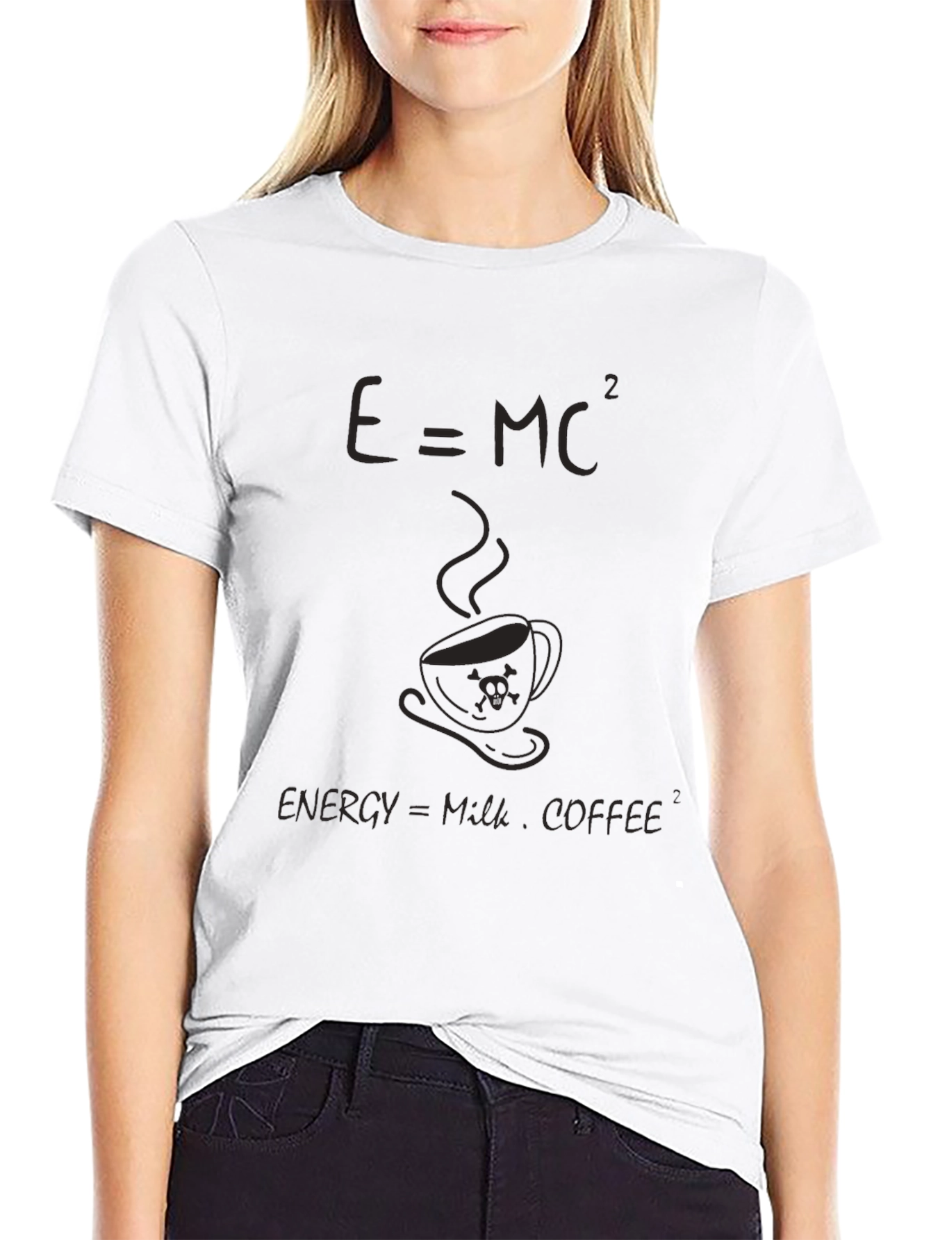 E=MC² Coffee T-Shirt - Energy=Milk Coffee Squared Tee