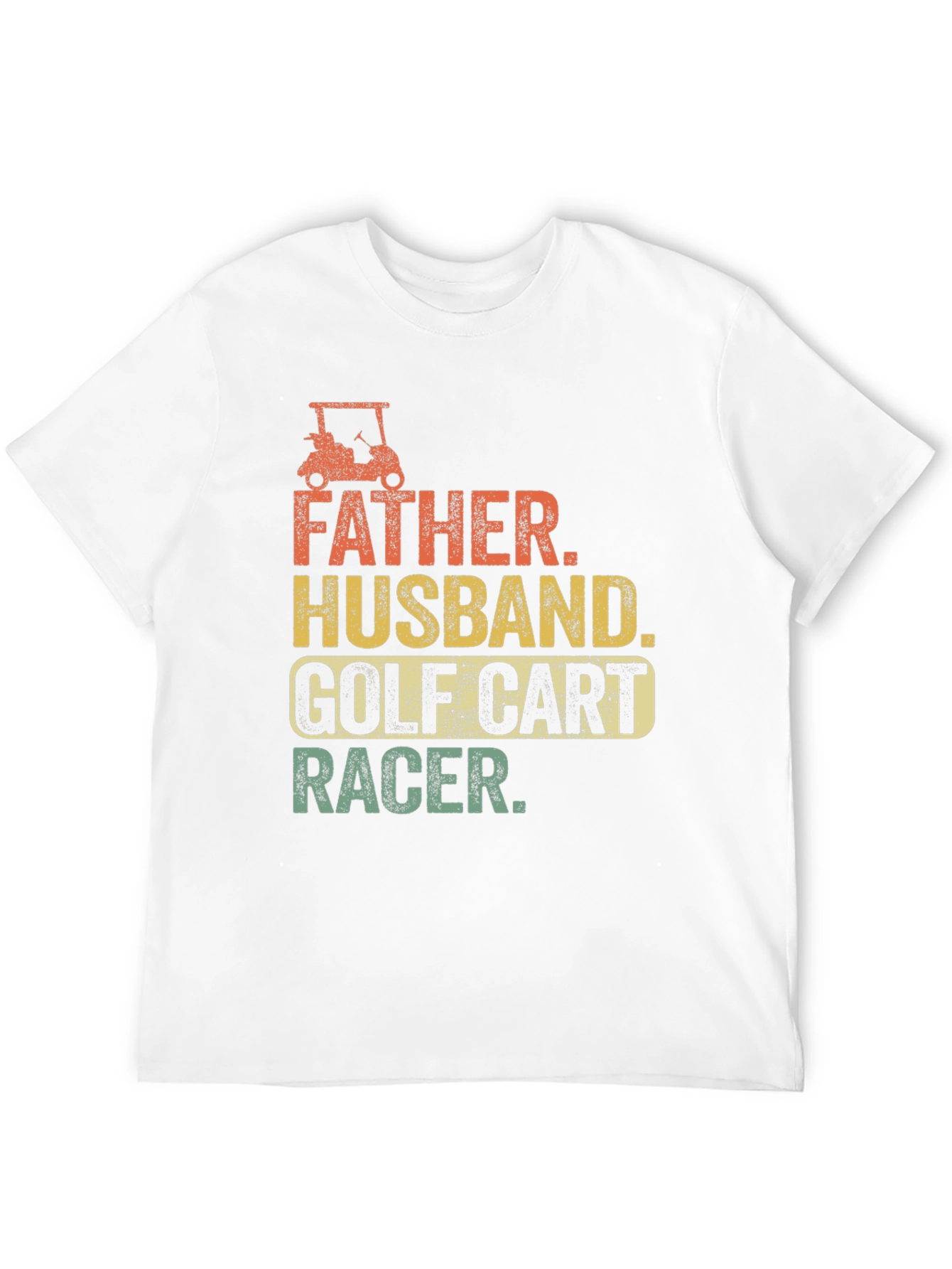Father Husband Golf Cart Racer Graphic Tee