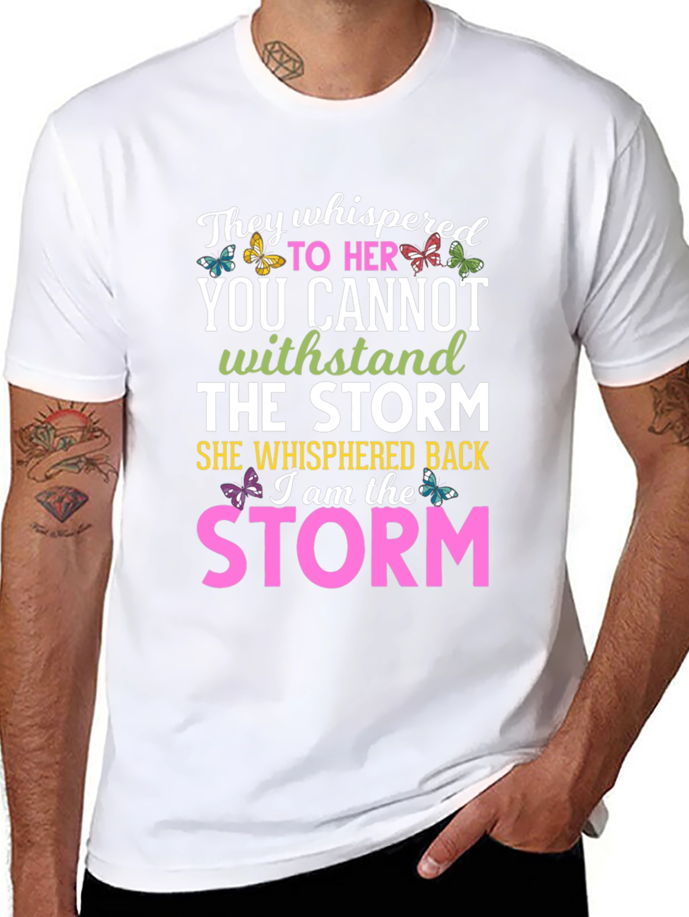 Inspirational I am the Storm Graphic T-Shirt