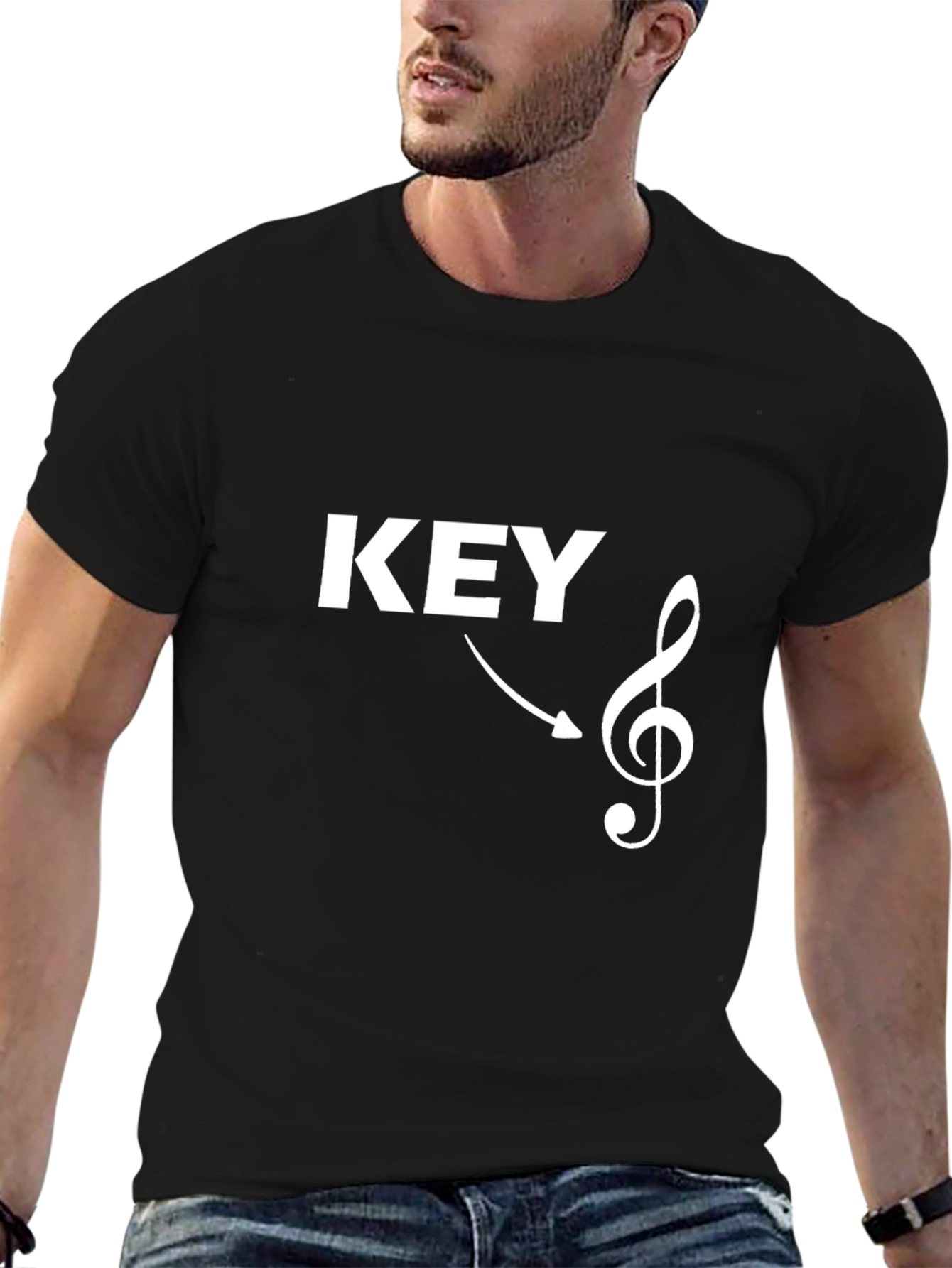 Key of G Music Lover T-Shirt - Black