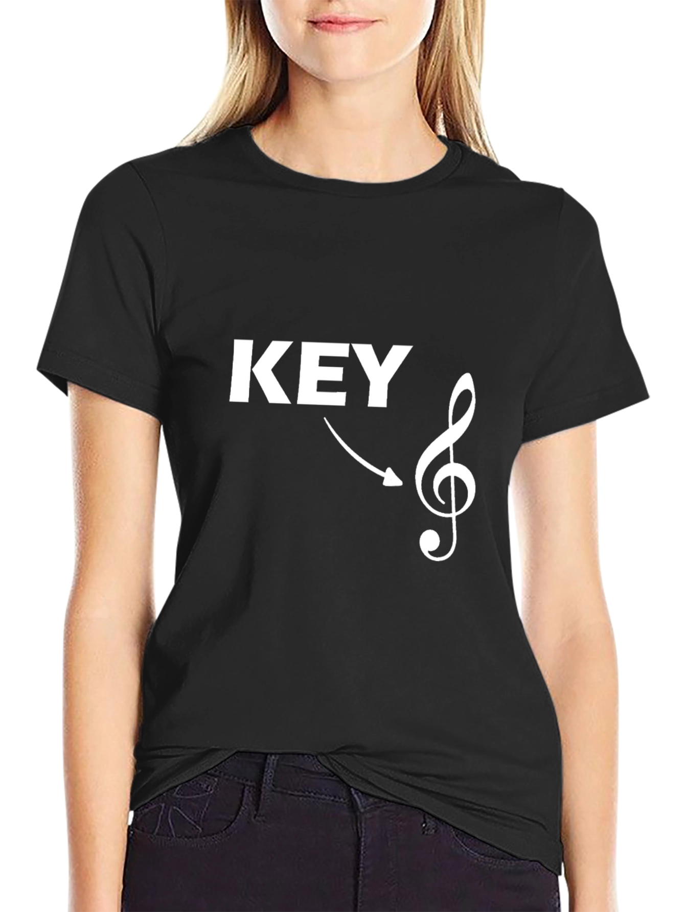 Key of G Music Lover T-Shirt - Black
