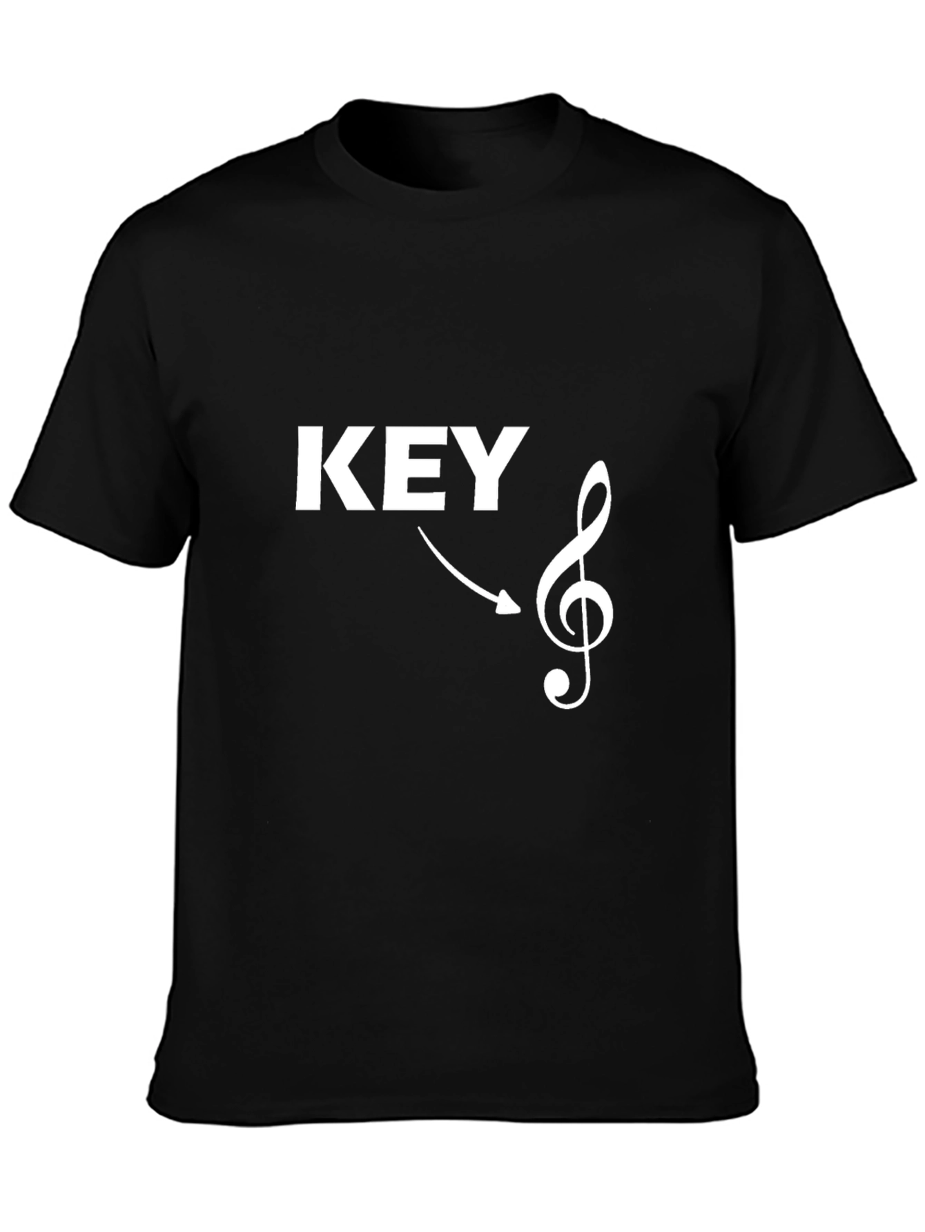 Key of G Music Lover T-Shirt - Black
