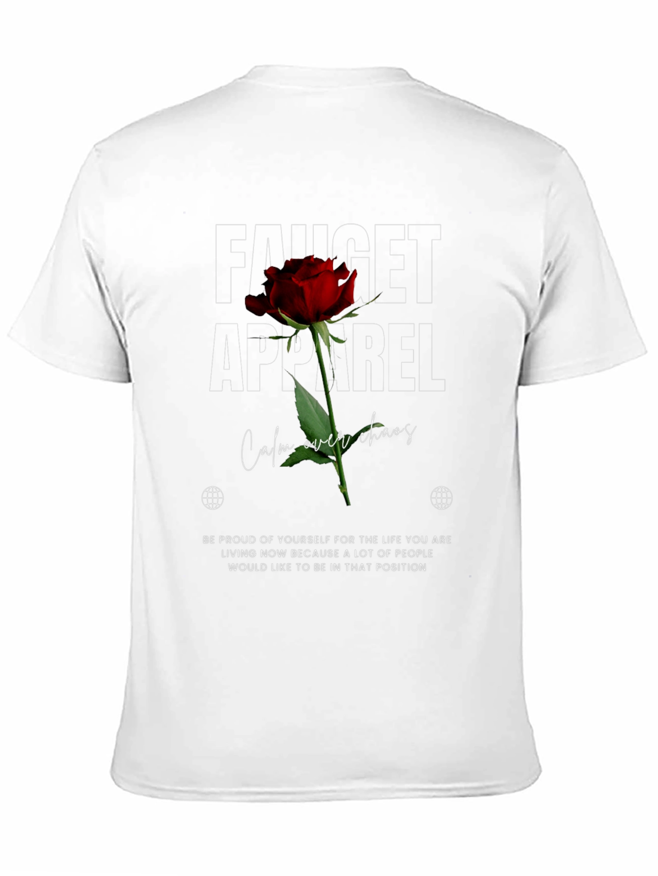 Rose Graphic T-Shirt - Calm Over Chaos