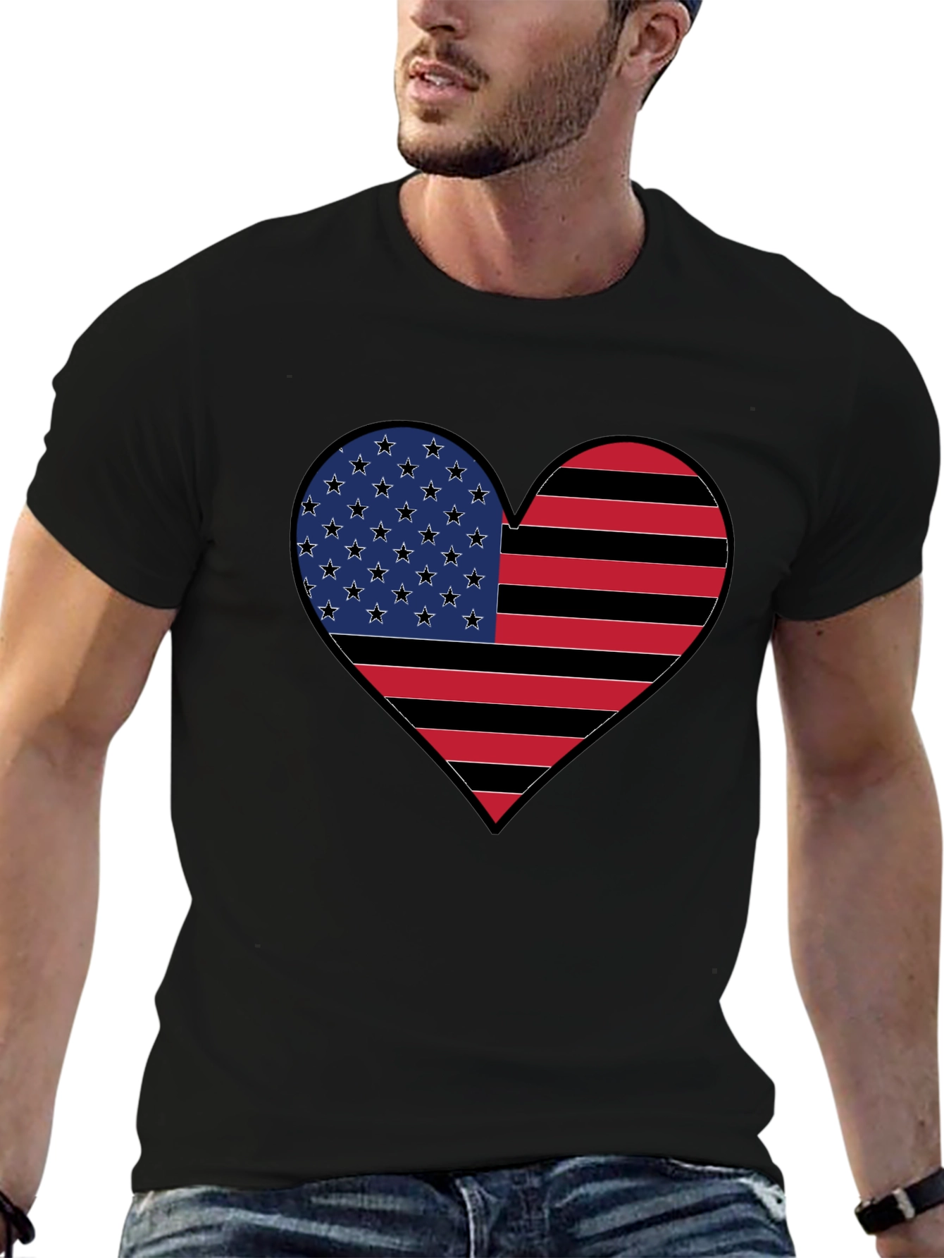 American Flag Heart T-Shirt