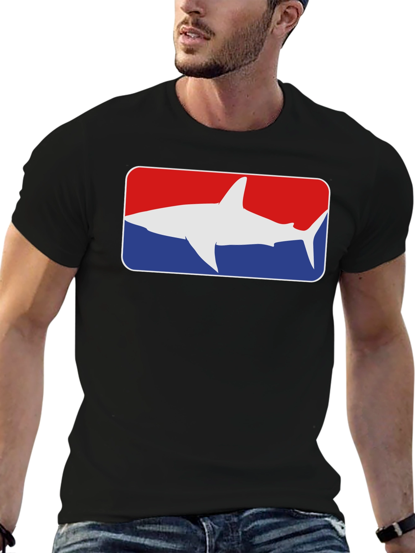 Shark Graphic Tee - Red White and Blue!