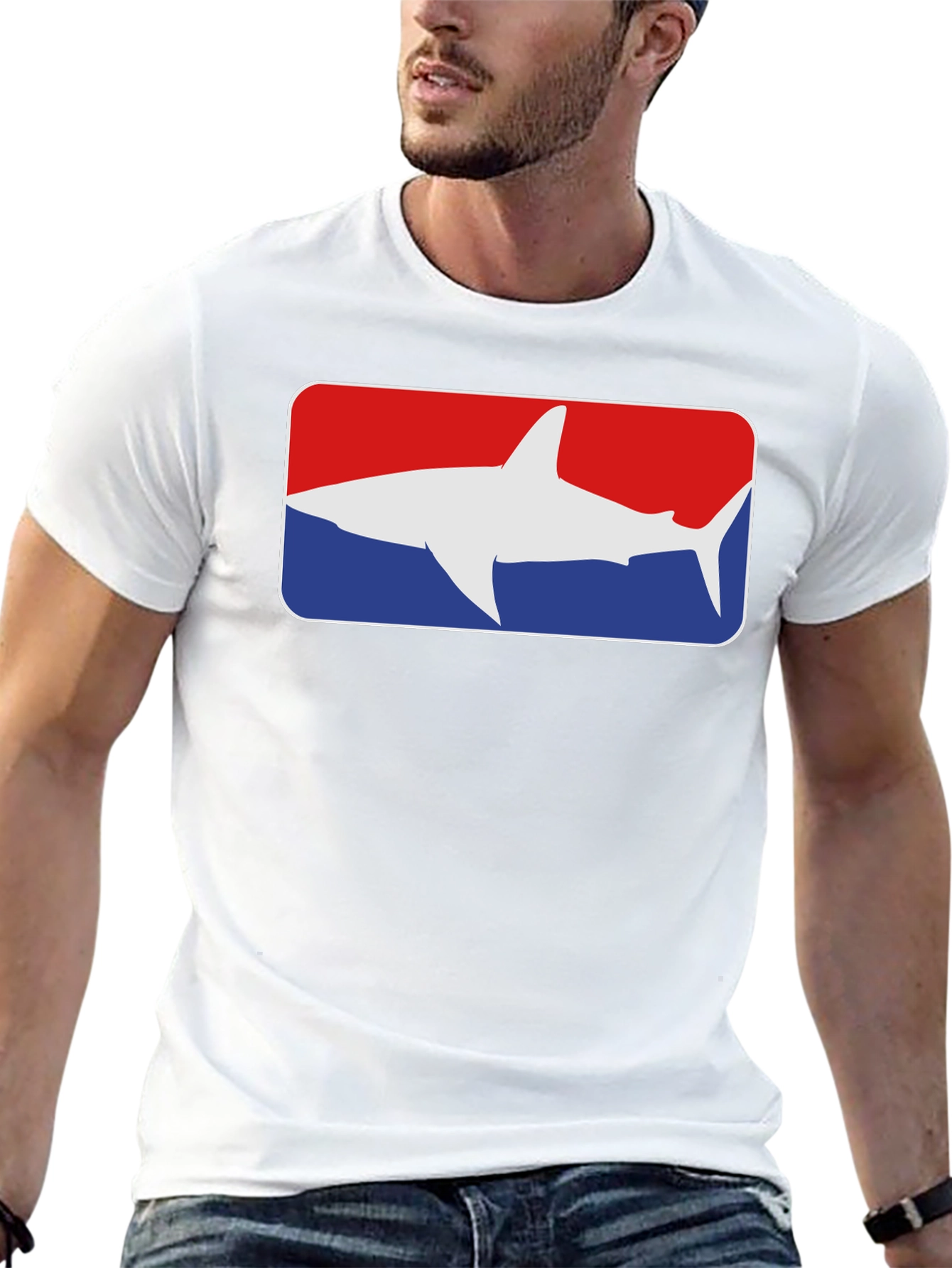 Shark Graphic Tee - Red White and Blue!