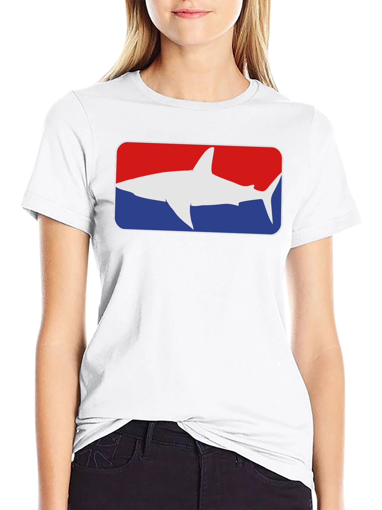 Shark Graphic Tee - Red White and Blue!