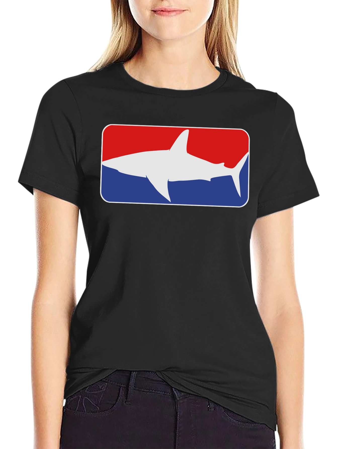 Shark Graphic Tee - Red White and Blue!