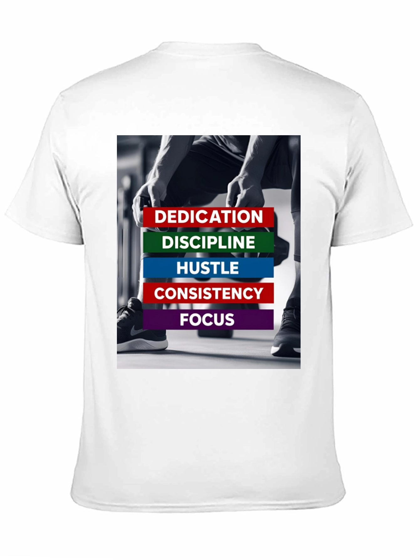 Motivational Gym T-Shirt: Dedication Discipline Hustle