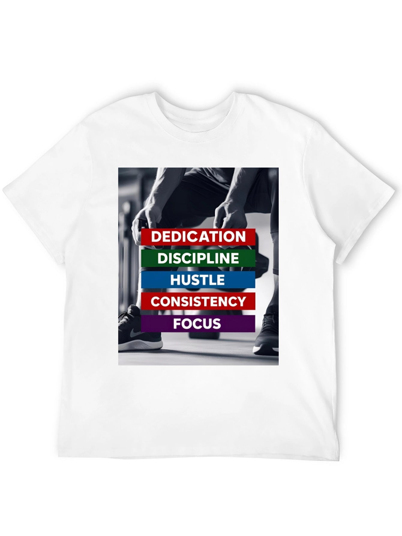 Motivational Gym T-Shirt: Dedication Discipline Hustle