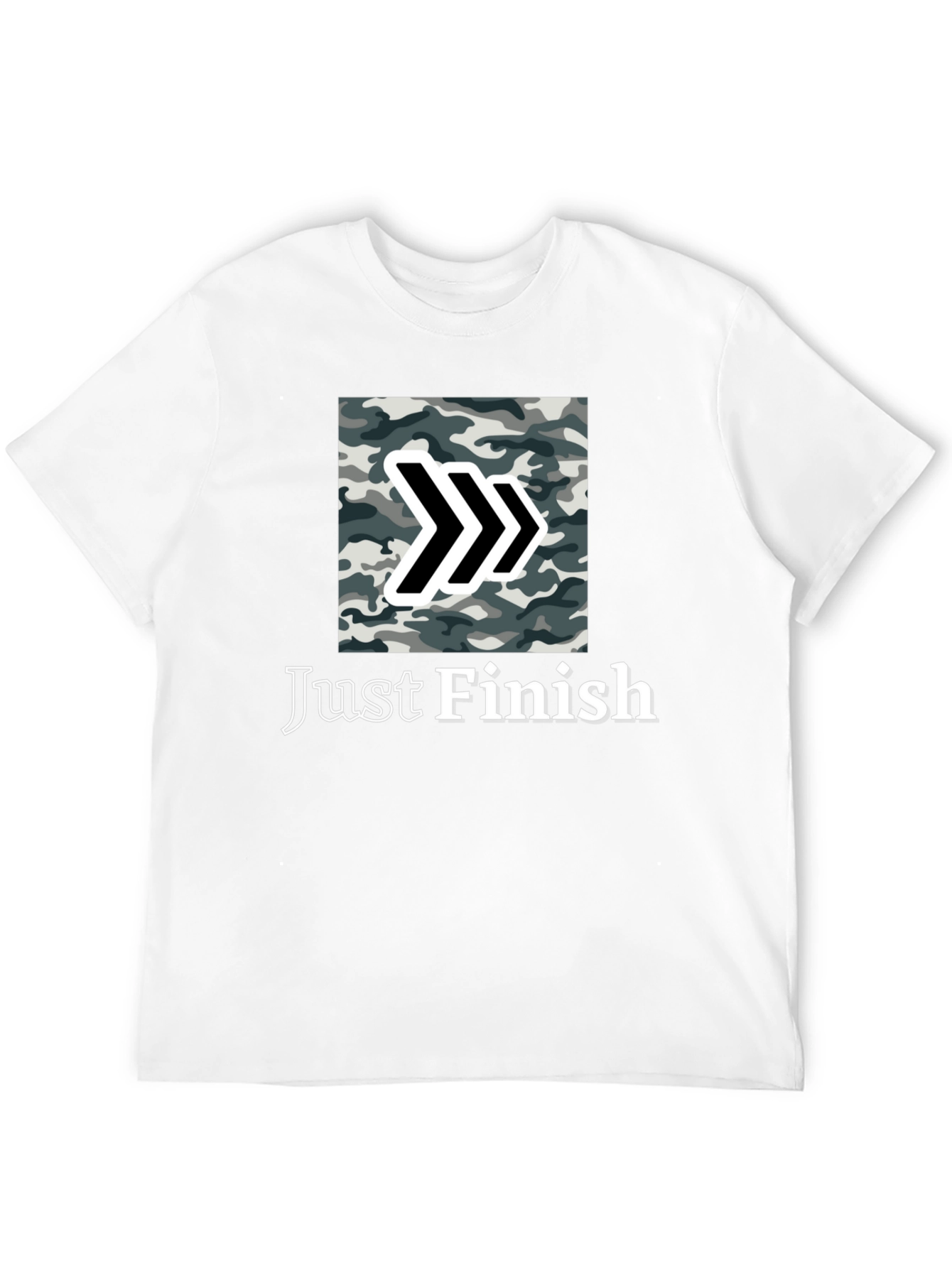 Just Finish Camo Arrow Black T-Shirt