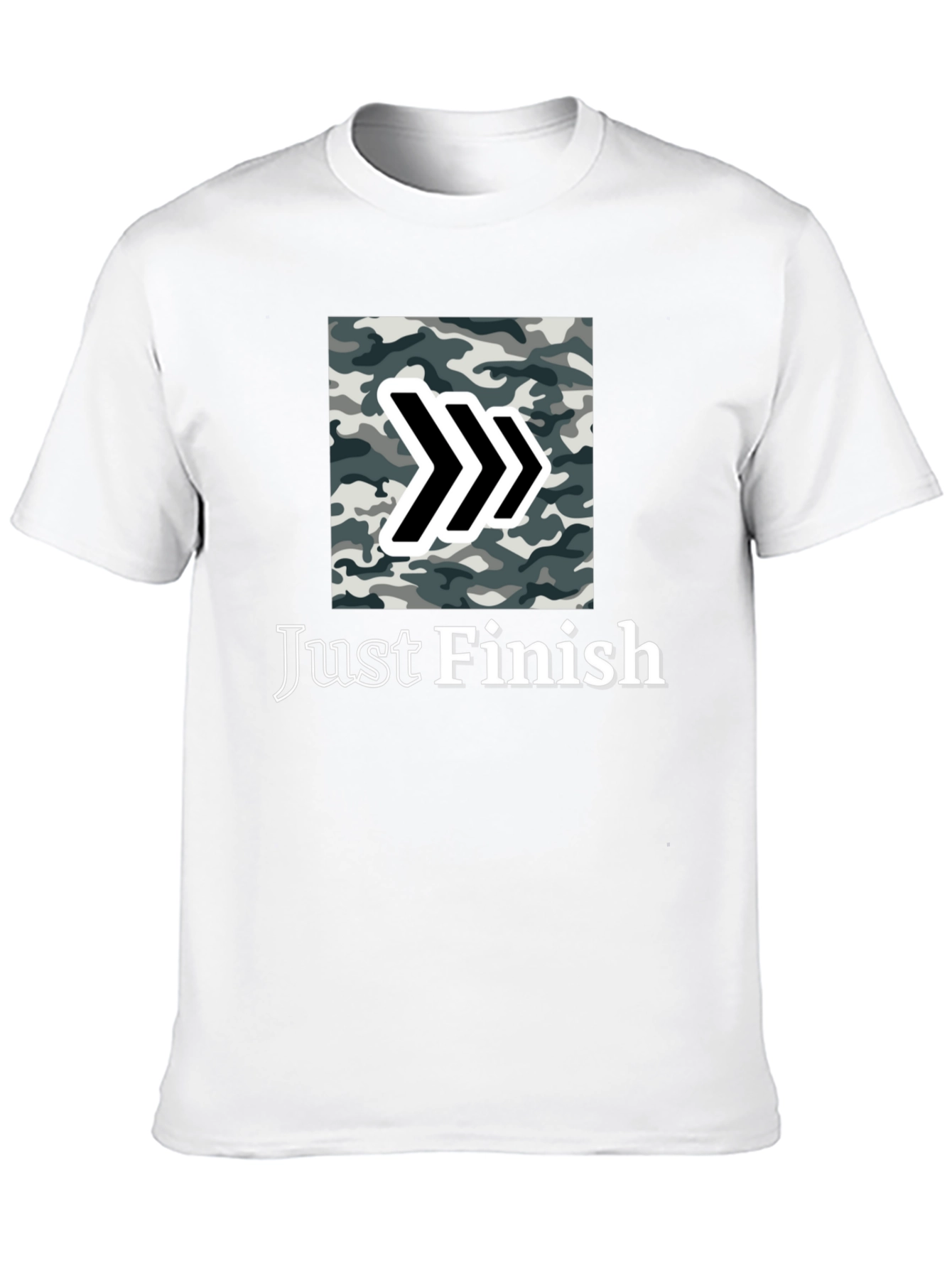 Just Finish Camo Arrow Black T-Shirt