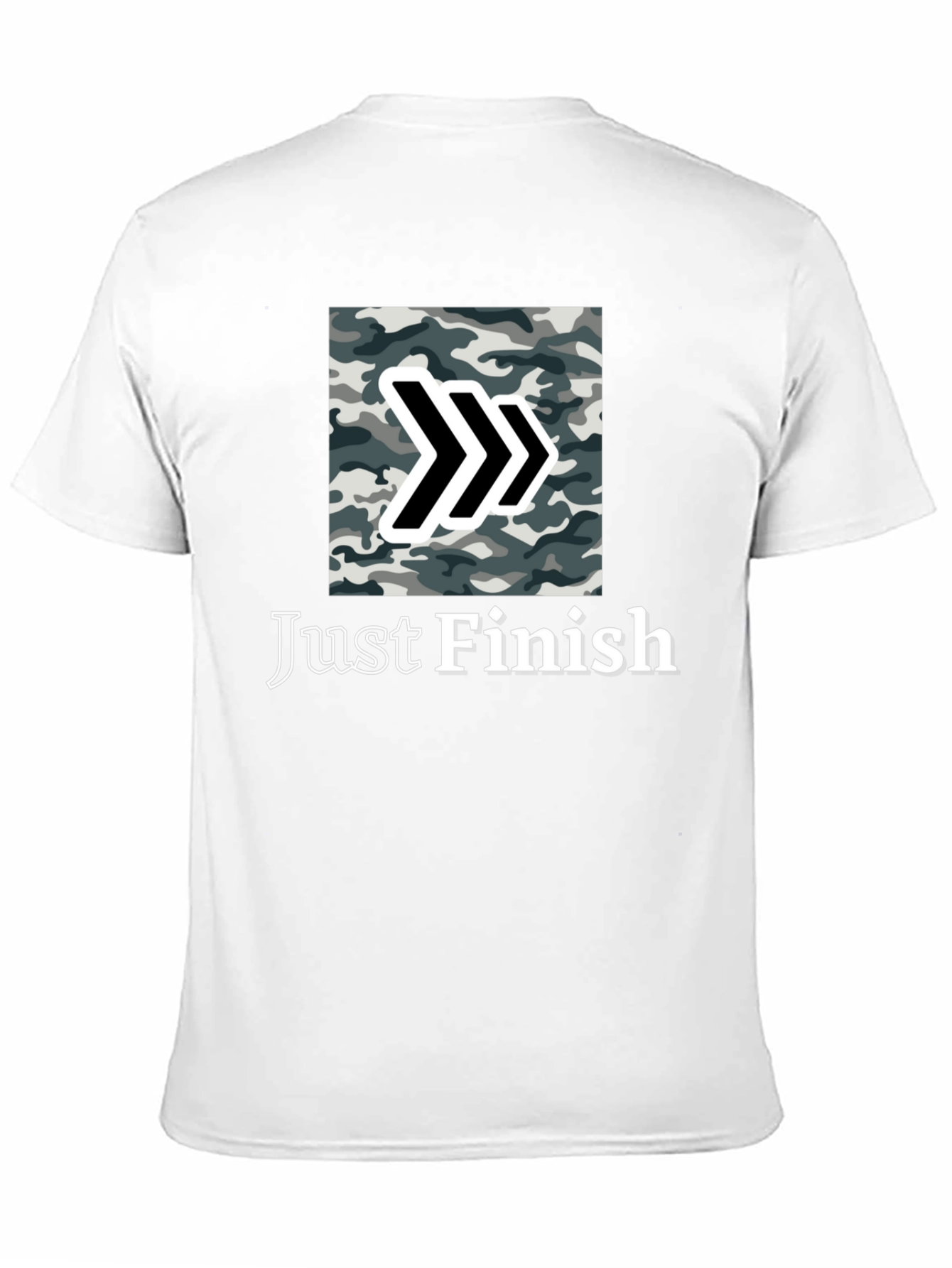Just Finish Camo Arrow Black T-Shirt