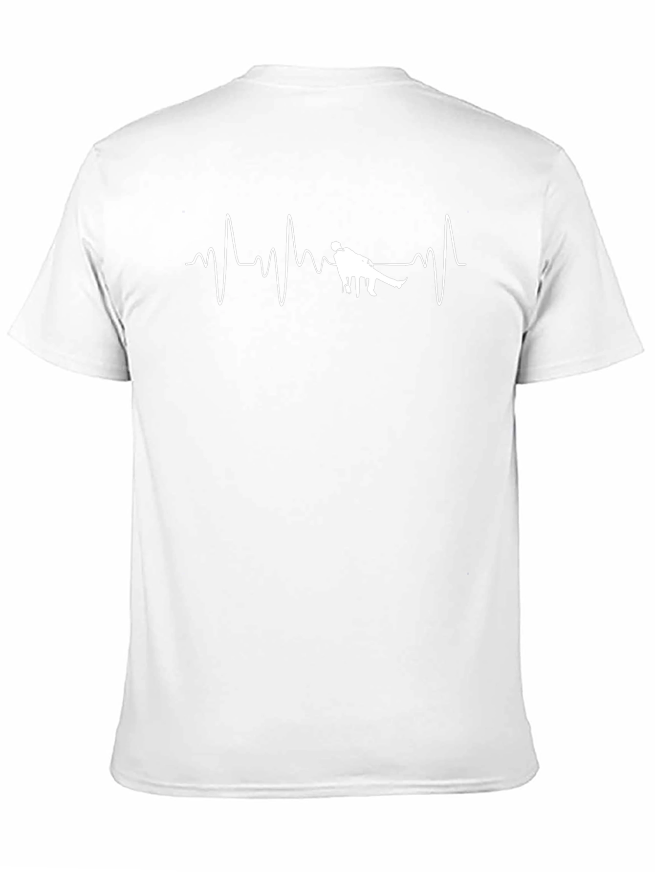Heartbeat Curling T-Shirt - Black Cotton Tee