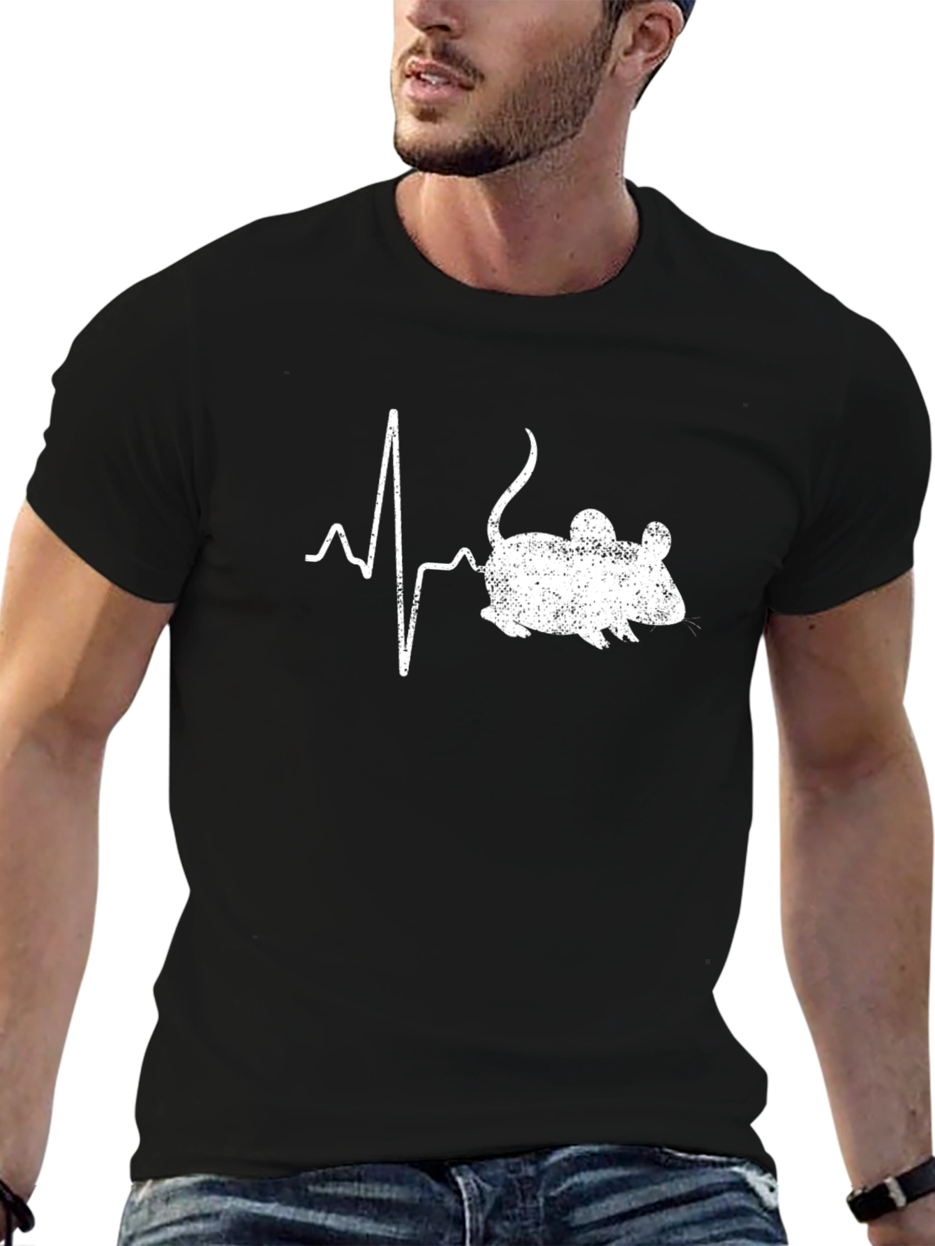 Mouse Heartbeat Graphic T-Shirt
