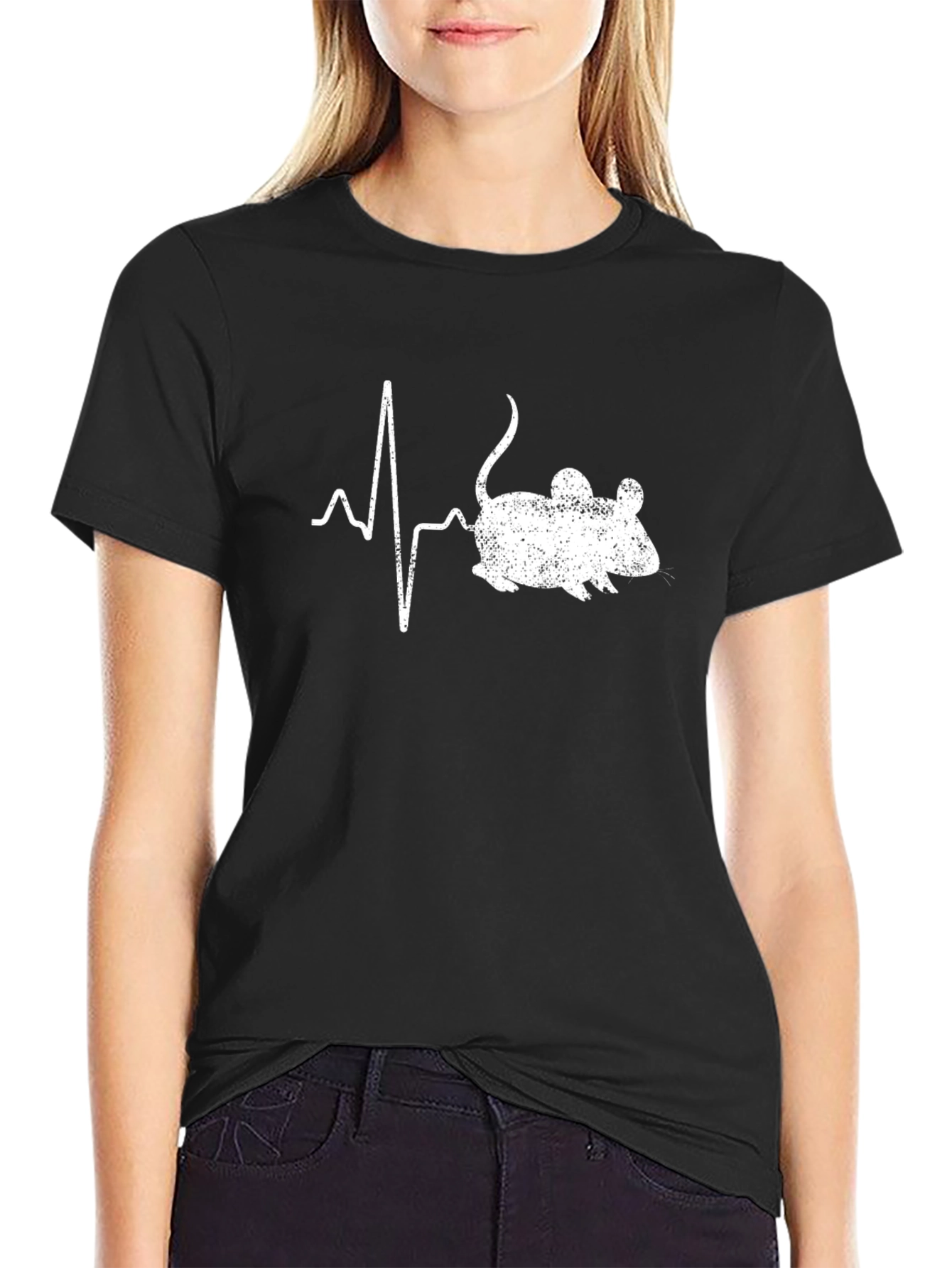 Mouse Heartbeat Graphic T-Shirt