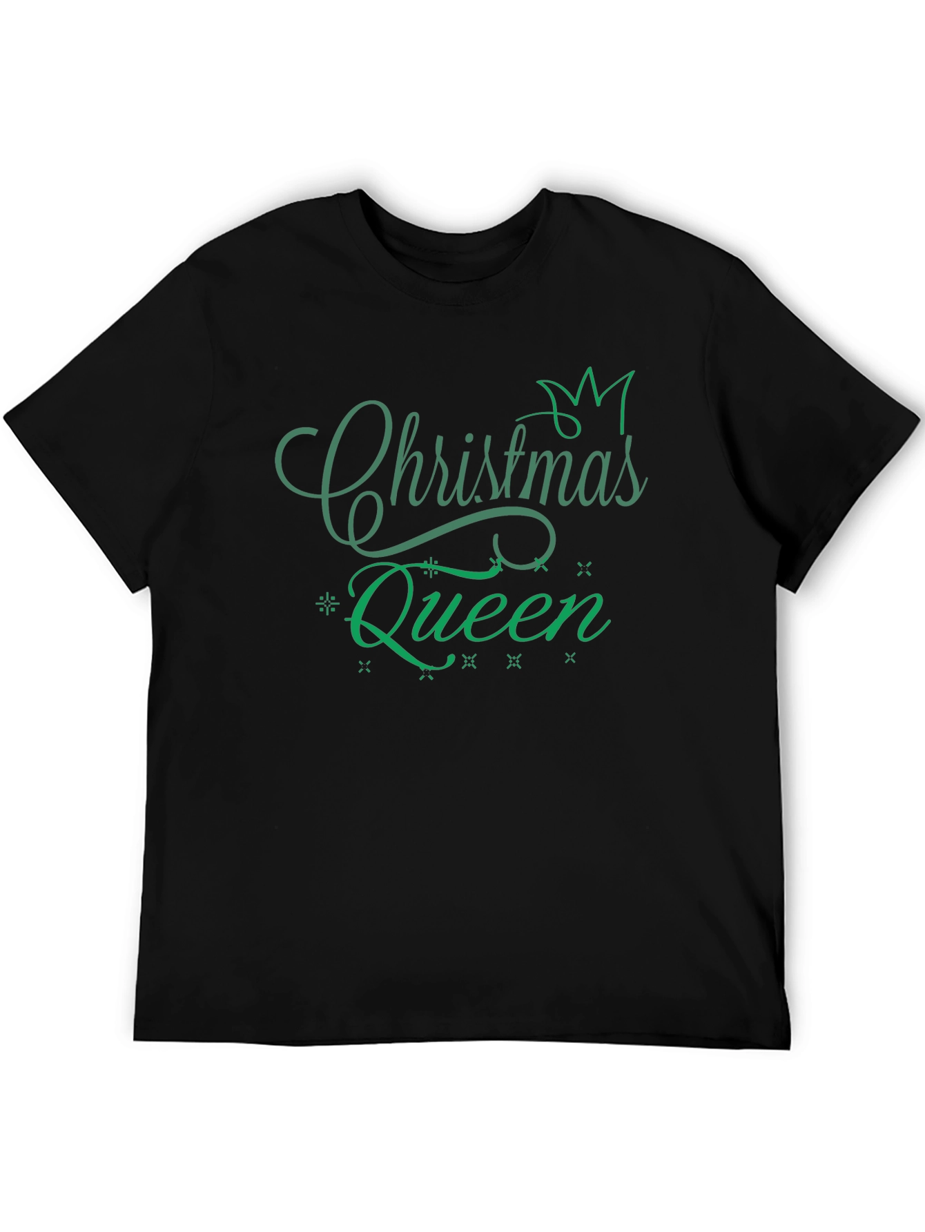 Christmas Queen Black T-Shirt