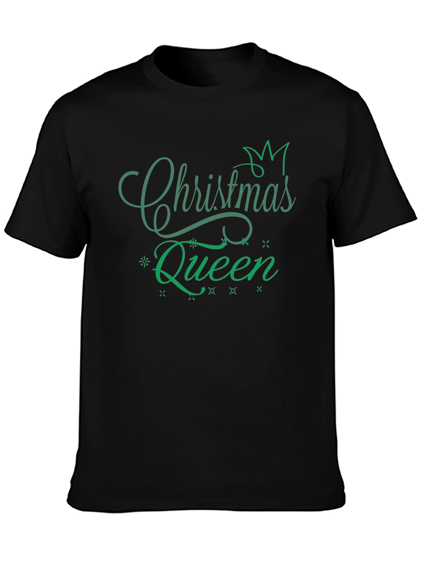 Christmas Queen Black T-Shirt