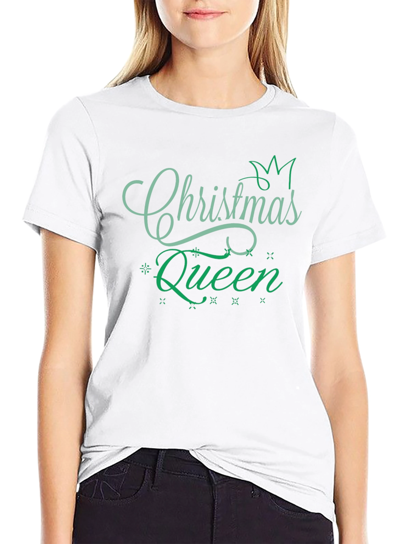 Christmas Queen Black T-Shirt
