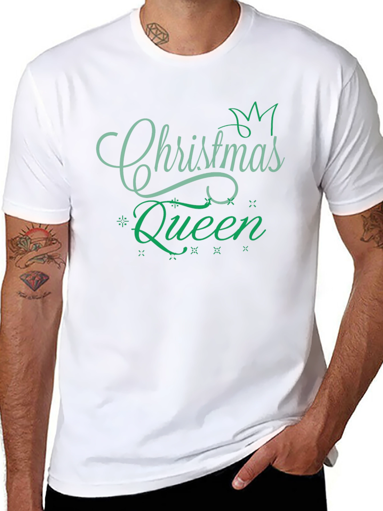 Christmas Queen Black T-Shirt