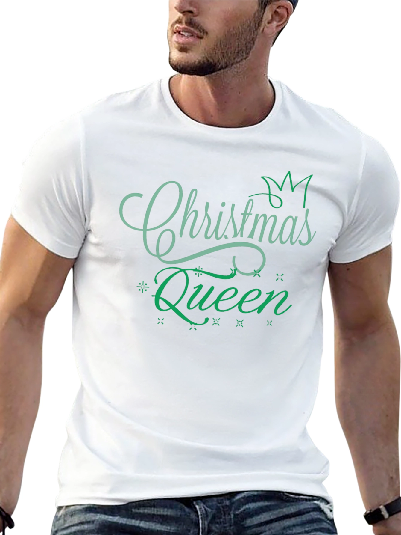 Christmas Queen Black T-Shirt