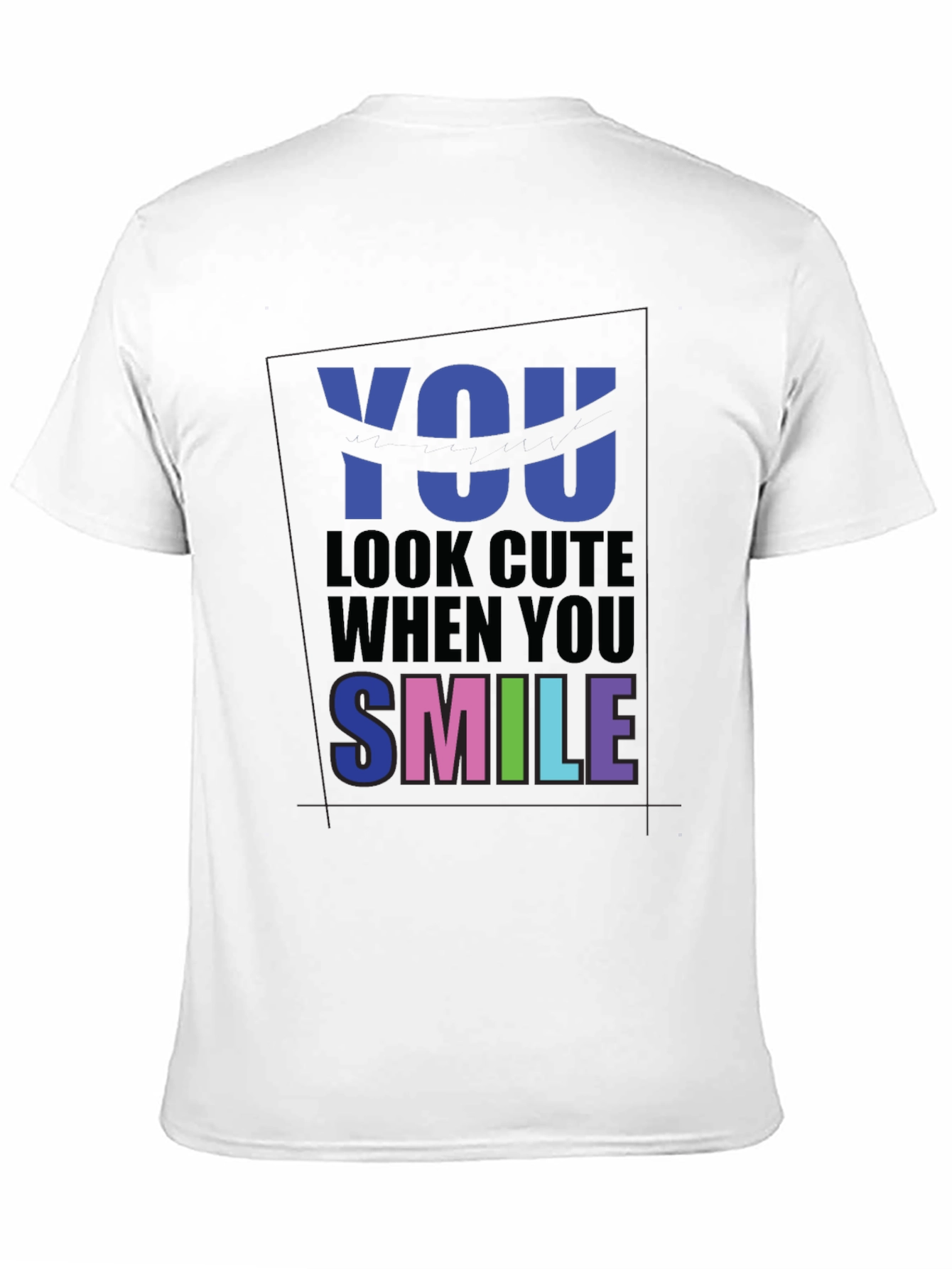 Cute Smile Graphic T-Shirt - Soft Cotton Blend