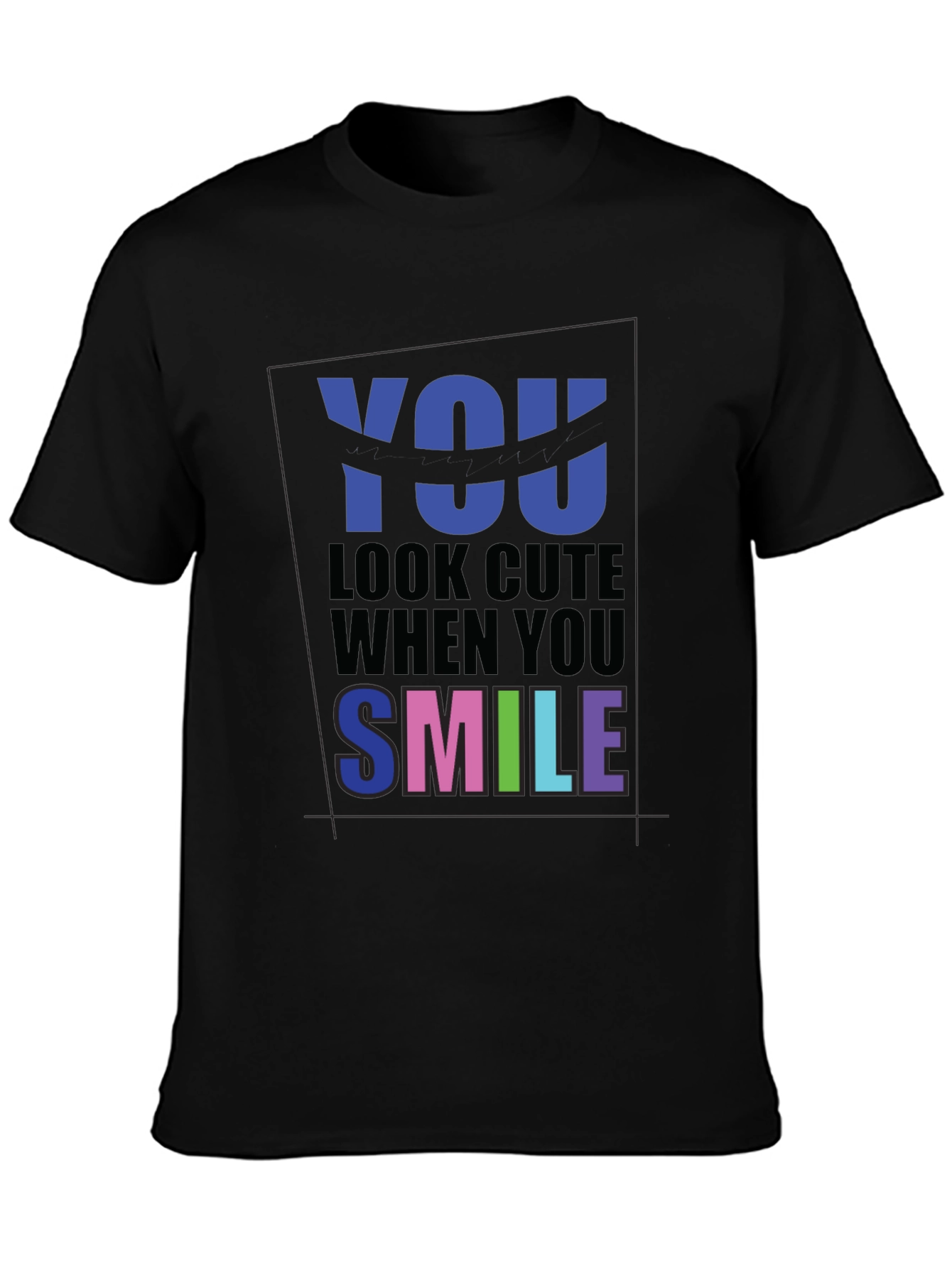 Cute Smile Graphic T-Shirt - Soft Cotton Blend
