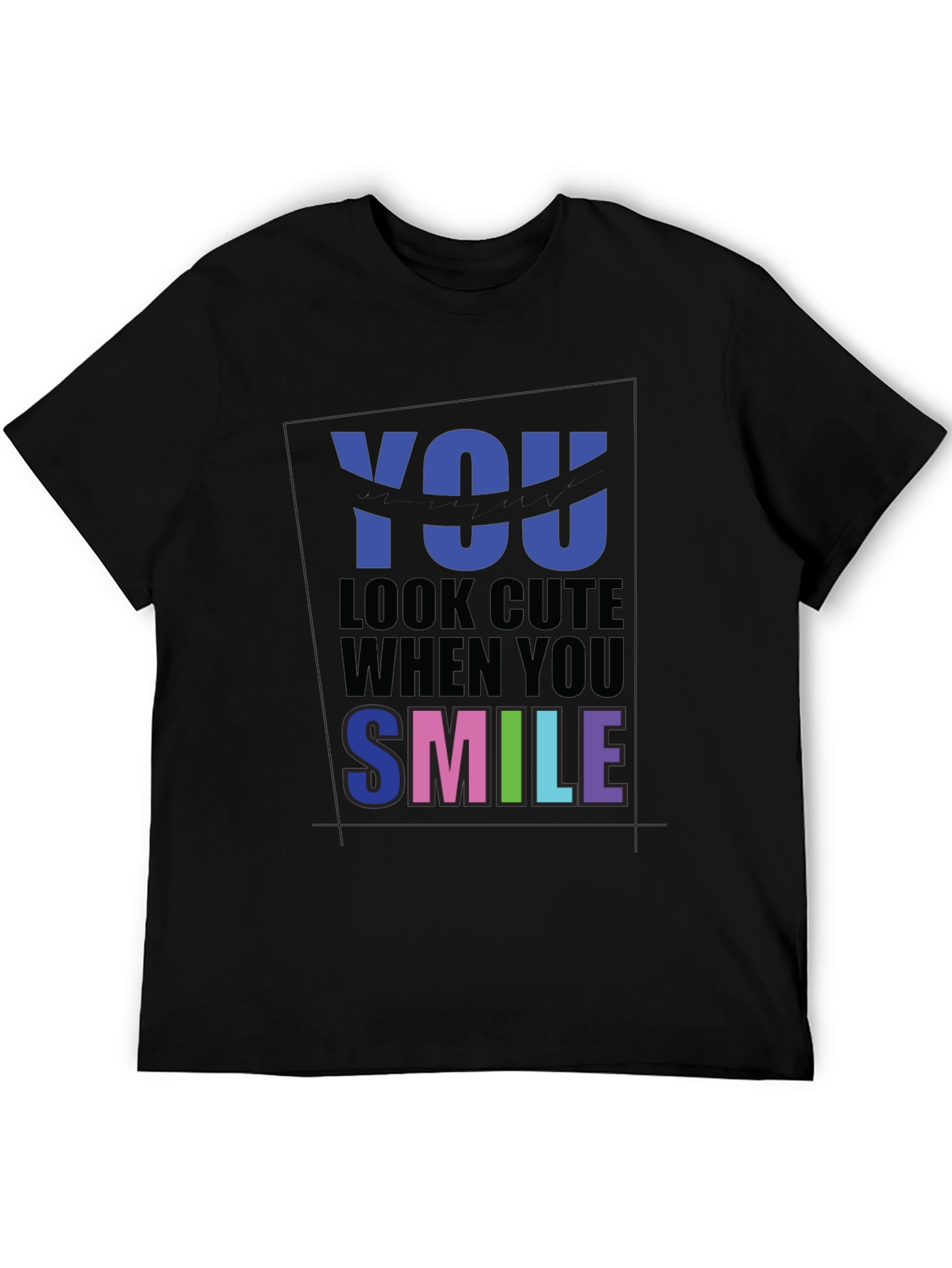 Cute Smile Graphic T-Shirt - Soft Cotton Blend