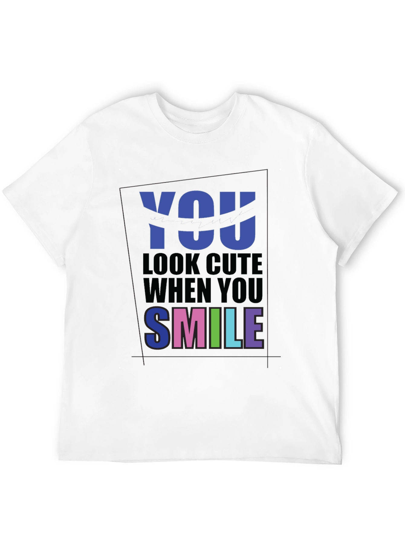Cute Smile Graphic T-Shirt - Soft Cotton Blend