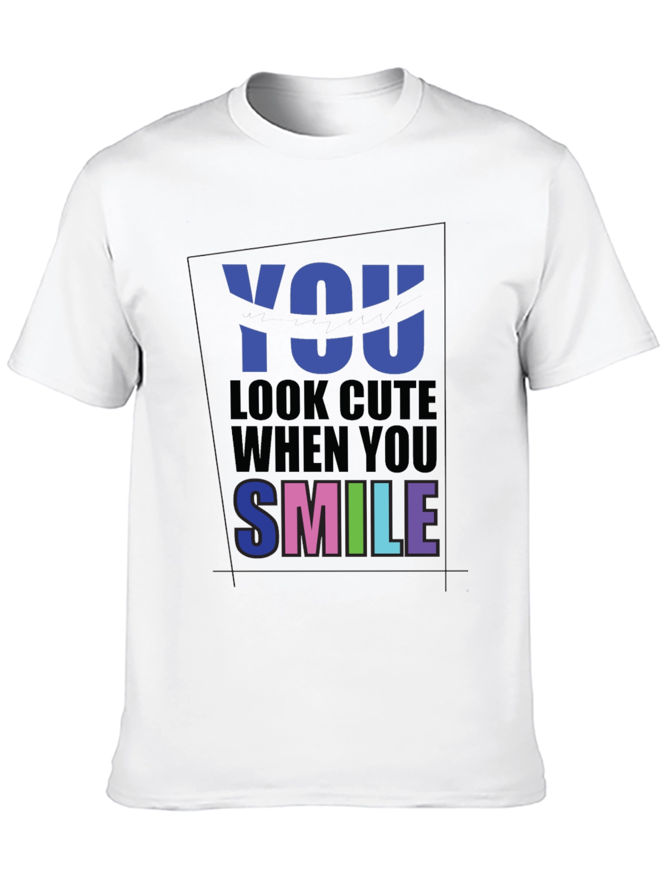 Cute Smile Graphic T-Shirt - Soft Cotton Blend