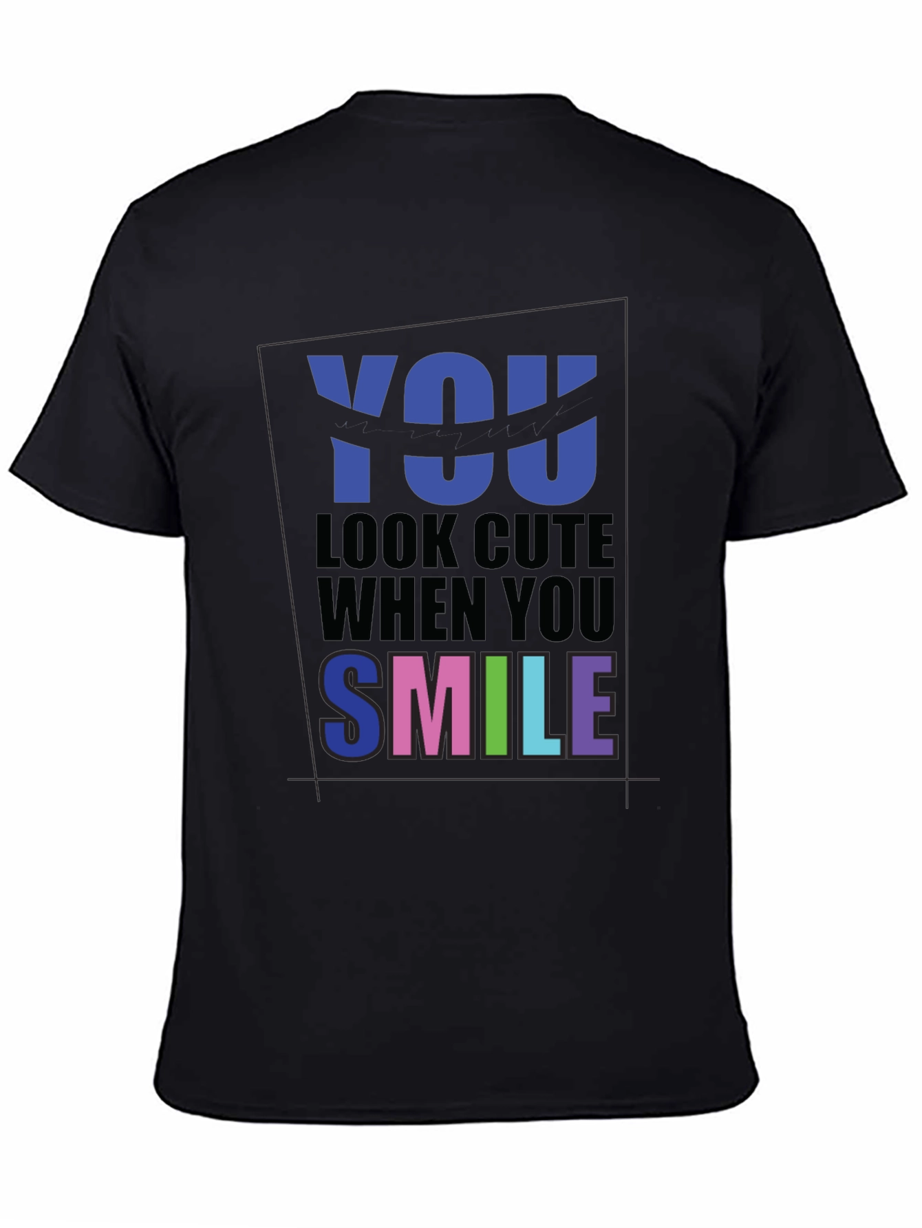 Cute Smile Graphic T-Shirt - Soft Cotton Blend