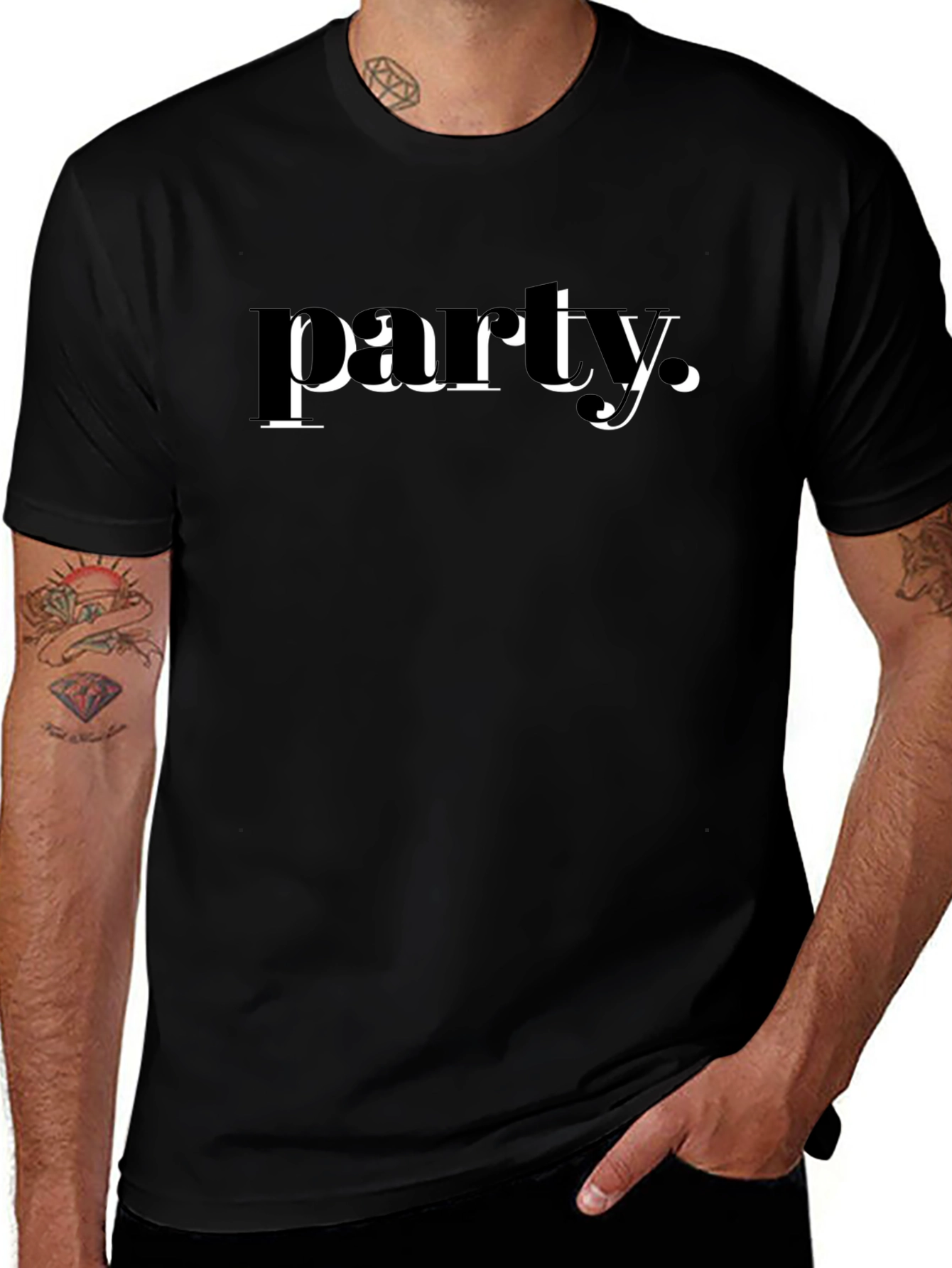 Party T-Shirt - Black Graphic Tee