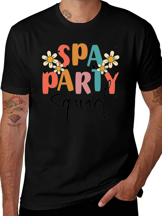 Spa Party Squad Graphic Tee - Fun & Stylish!