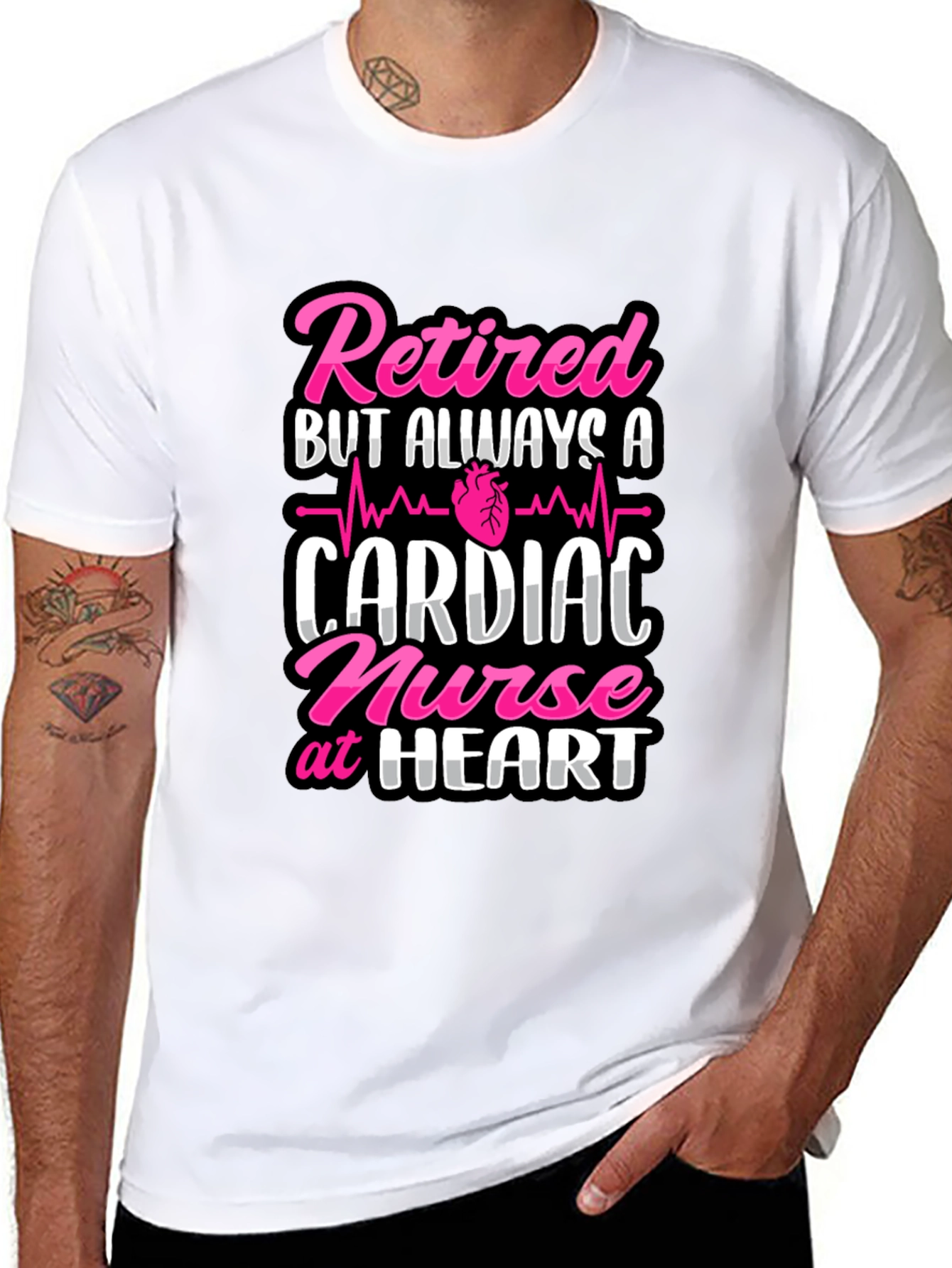 Retired Cardiac Nurse T-Shirt - Always at Heart