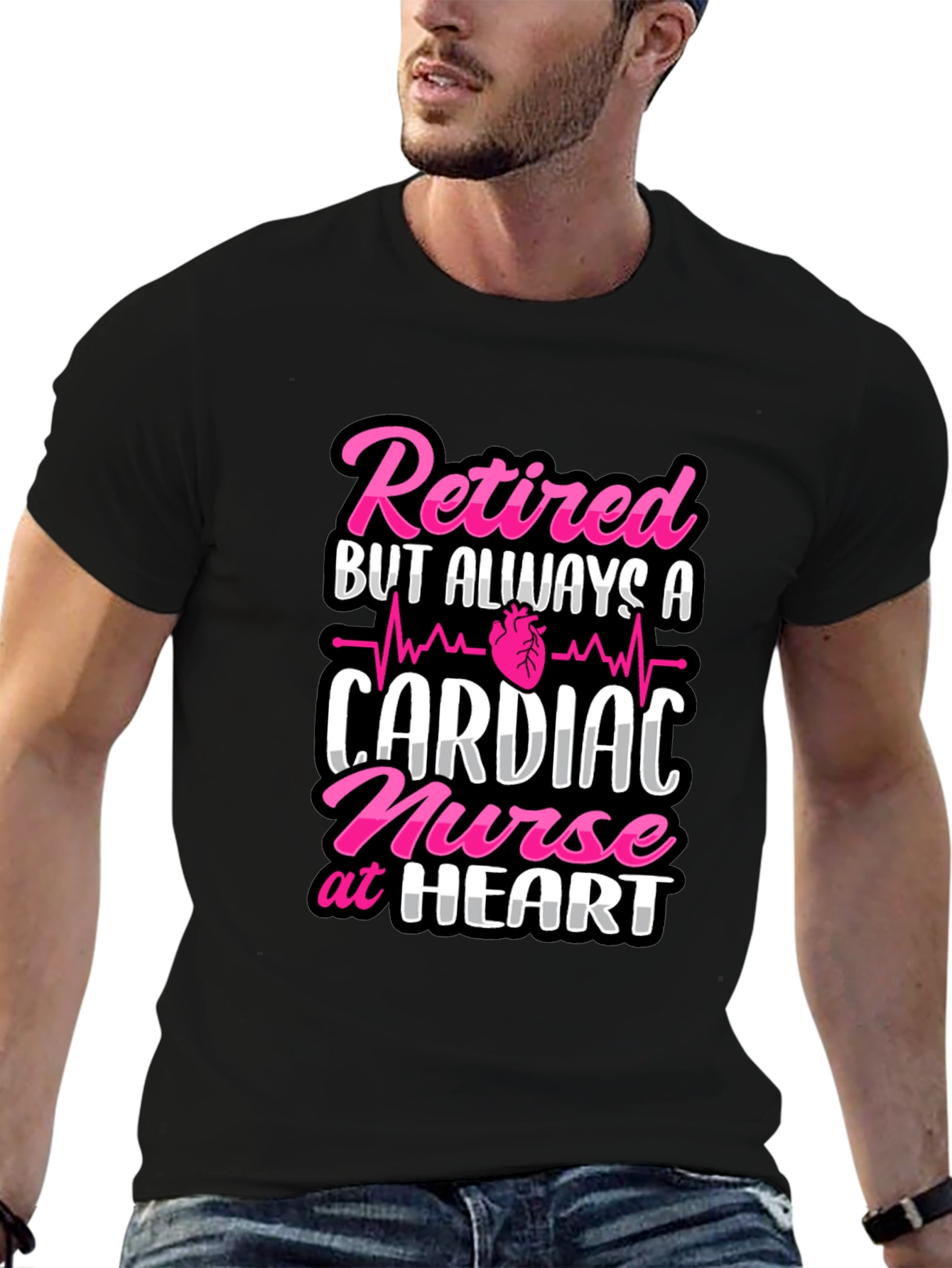 Retired Cardiac Nurse T-Shirt - Always at Heart