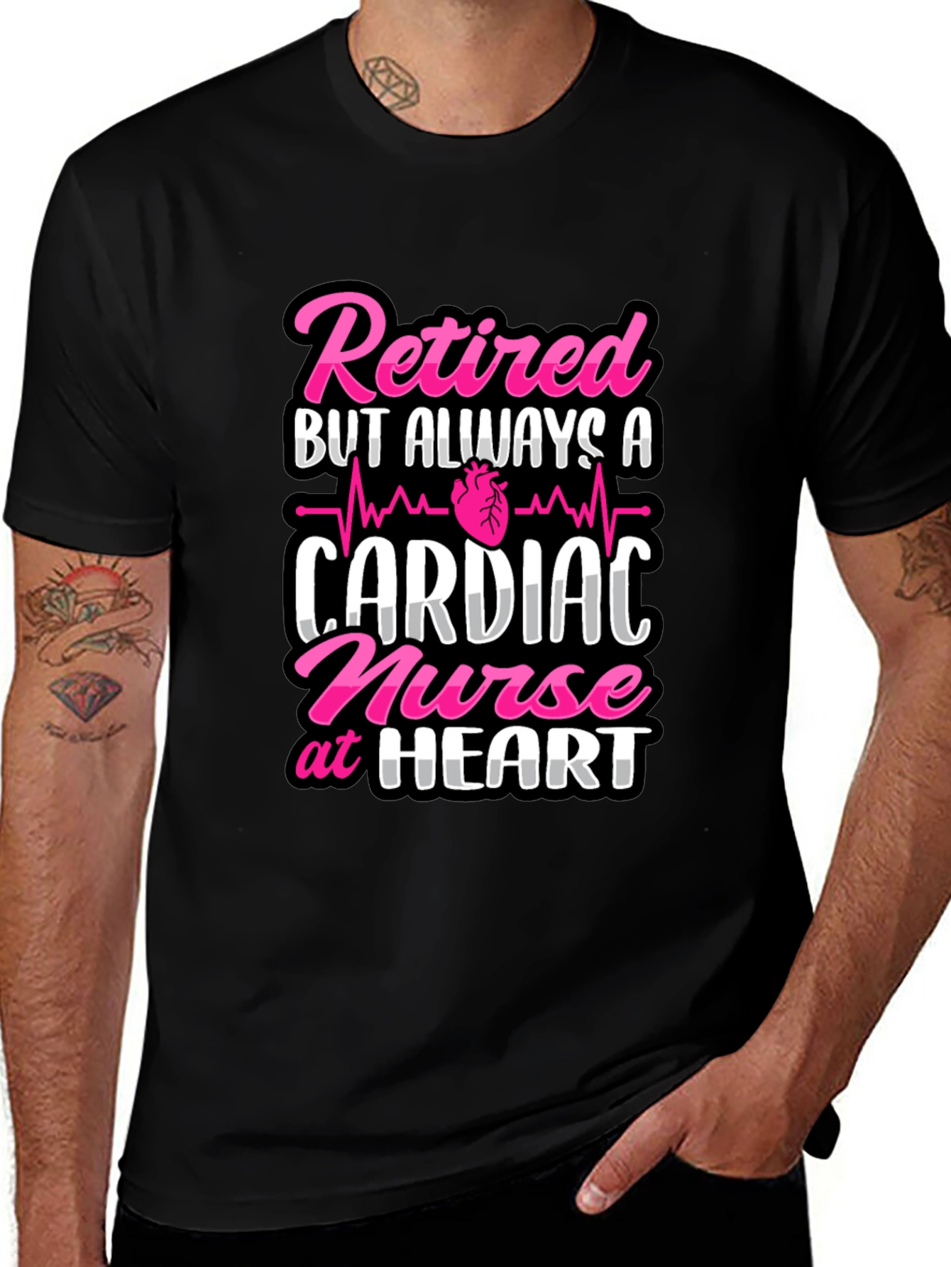 Retired Cardiac Nurse T-Shirt - Always at Heart